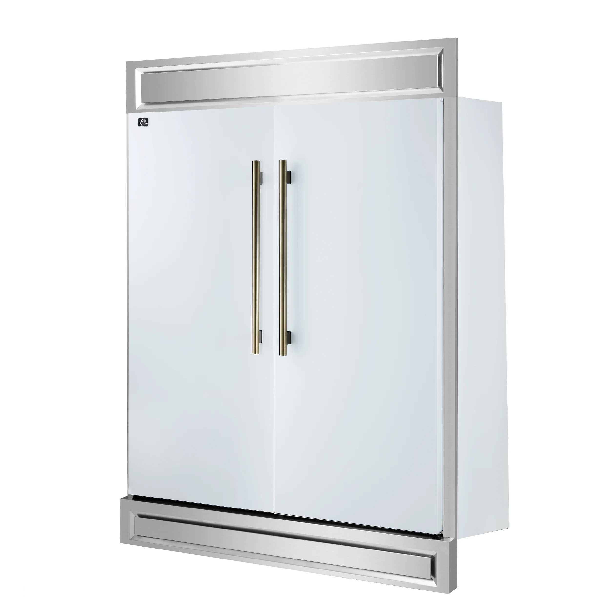 Forno Maderno 2-28-Inch Wide Convertible Refrigerator/Freezer in White, Decorative Trim, 27.2 cu.ft, 84-Inch High, ENERGY STAR Certified - Image 4
