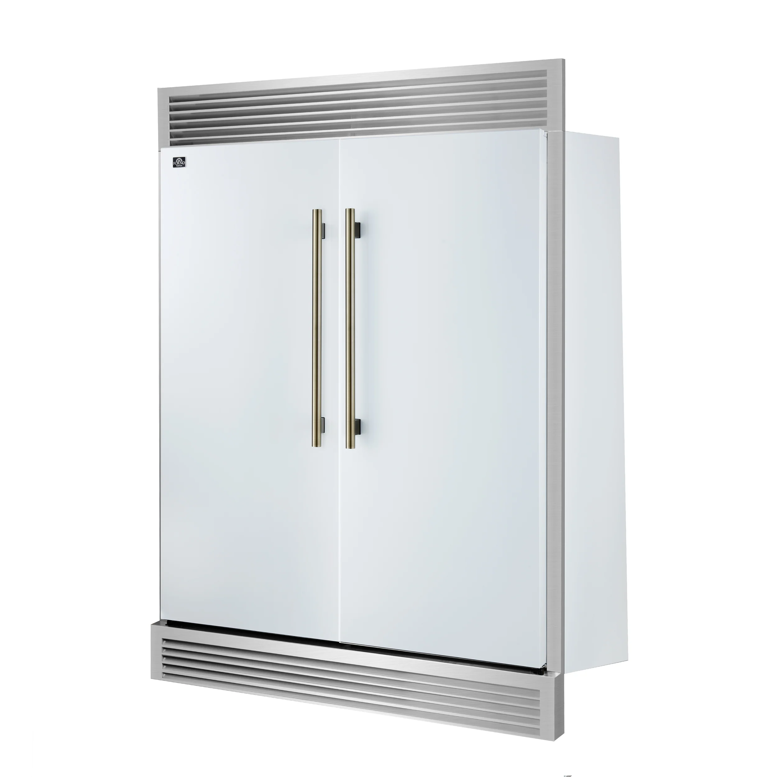 Forno Maderno 2-28-Inch Wide Convertible Refrigerator/Freezer in White, Decorative Trim, 27.2 cu.ft, 84-Inch High, ENERGY STAR Certified - Image 2