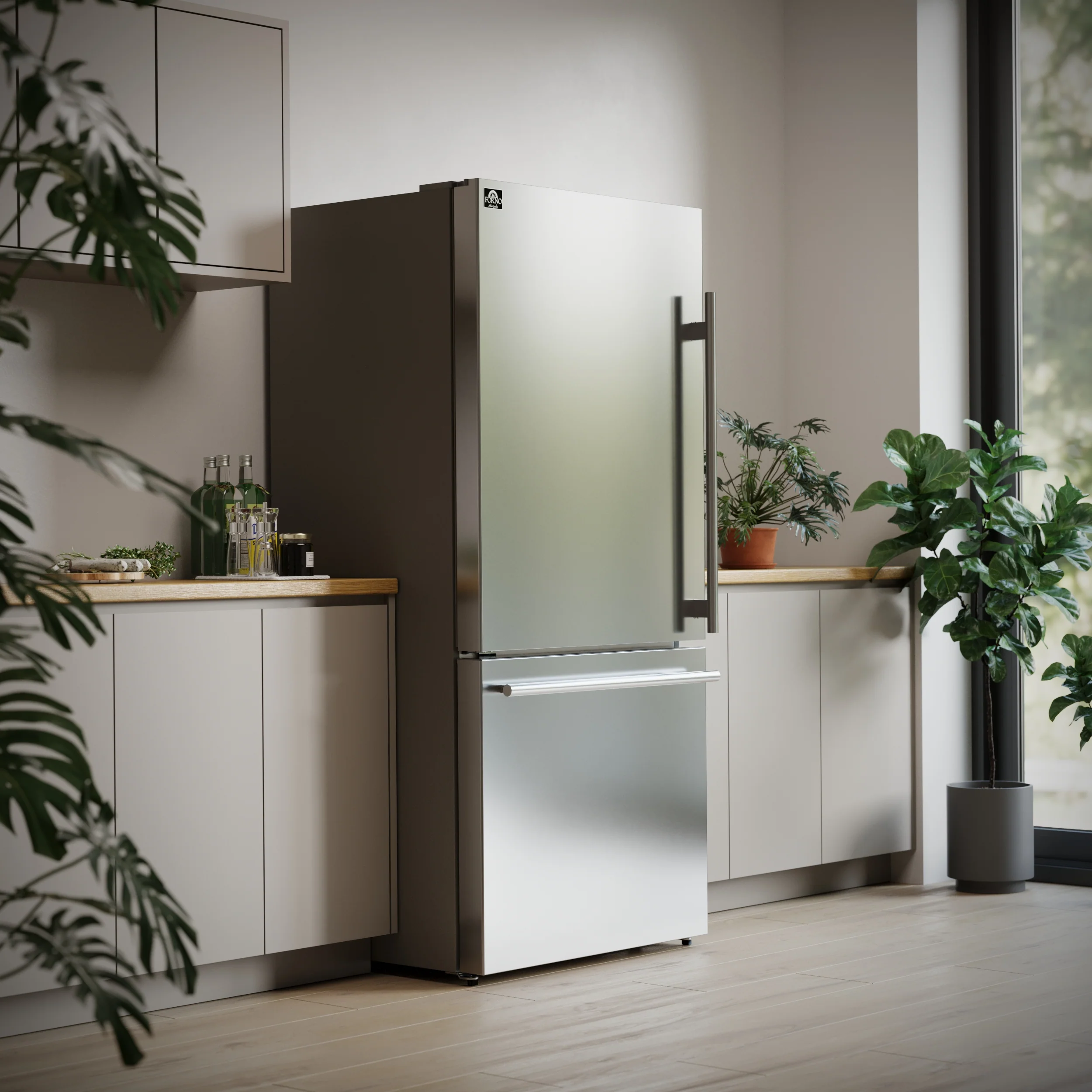 Forno Milano Espresso 31-Inch Stainless Steel Bottom Freezer Refrigerator, 17.2 cu.ft., Built-In Ice Maker, ENERGY STAR - Image 16