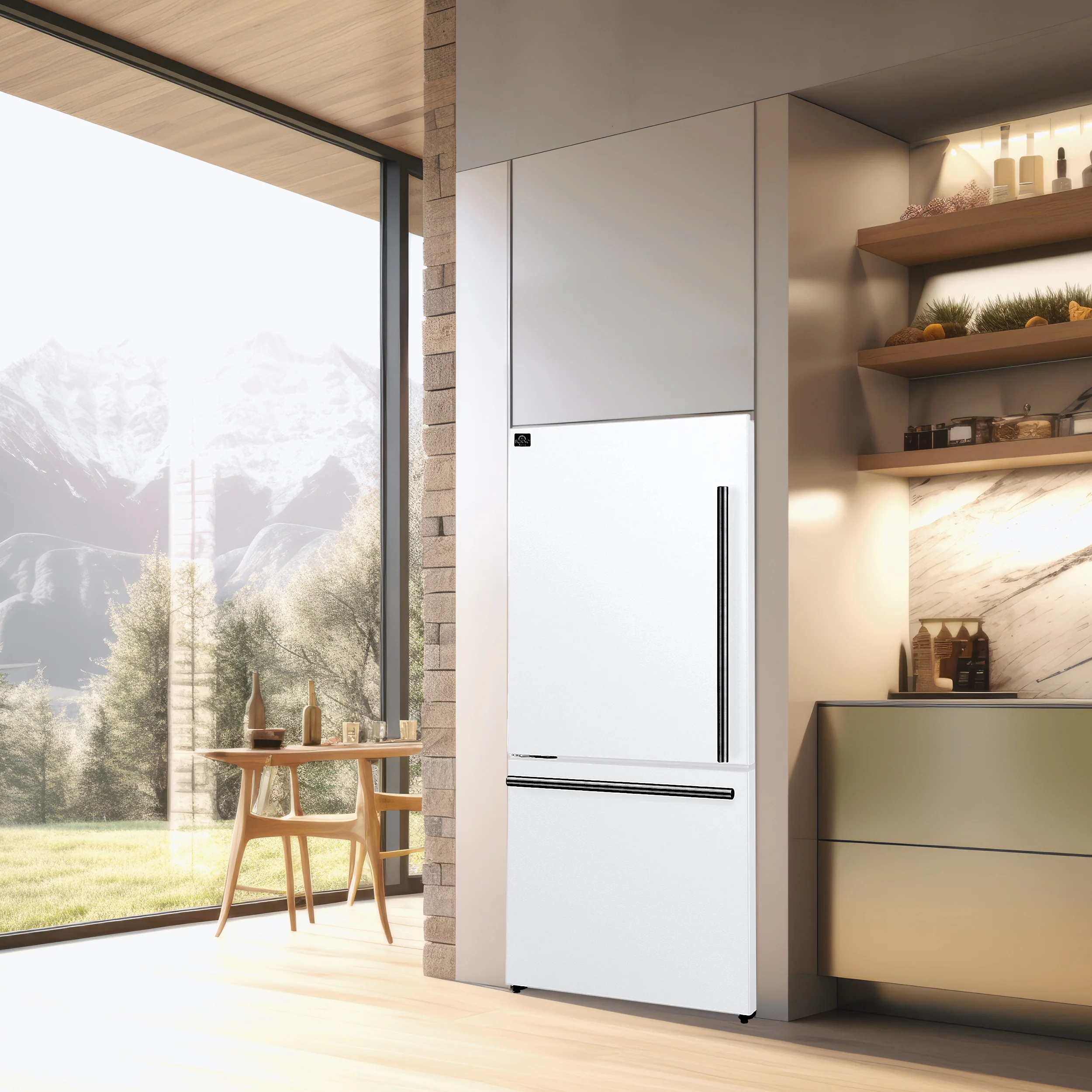 Forno Milano Espresso 31-Inch White Bottom Freezer Refrigerator, 17.2 Cu. Ft., Energy-Efficient, No Frost, Built-In Ice Maker - Image 17