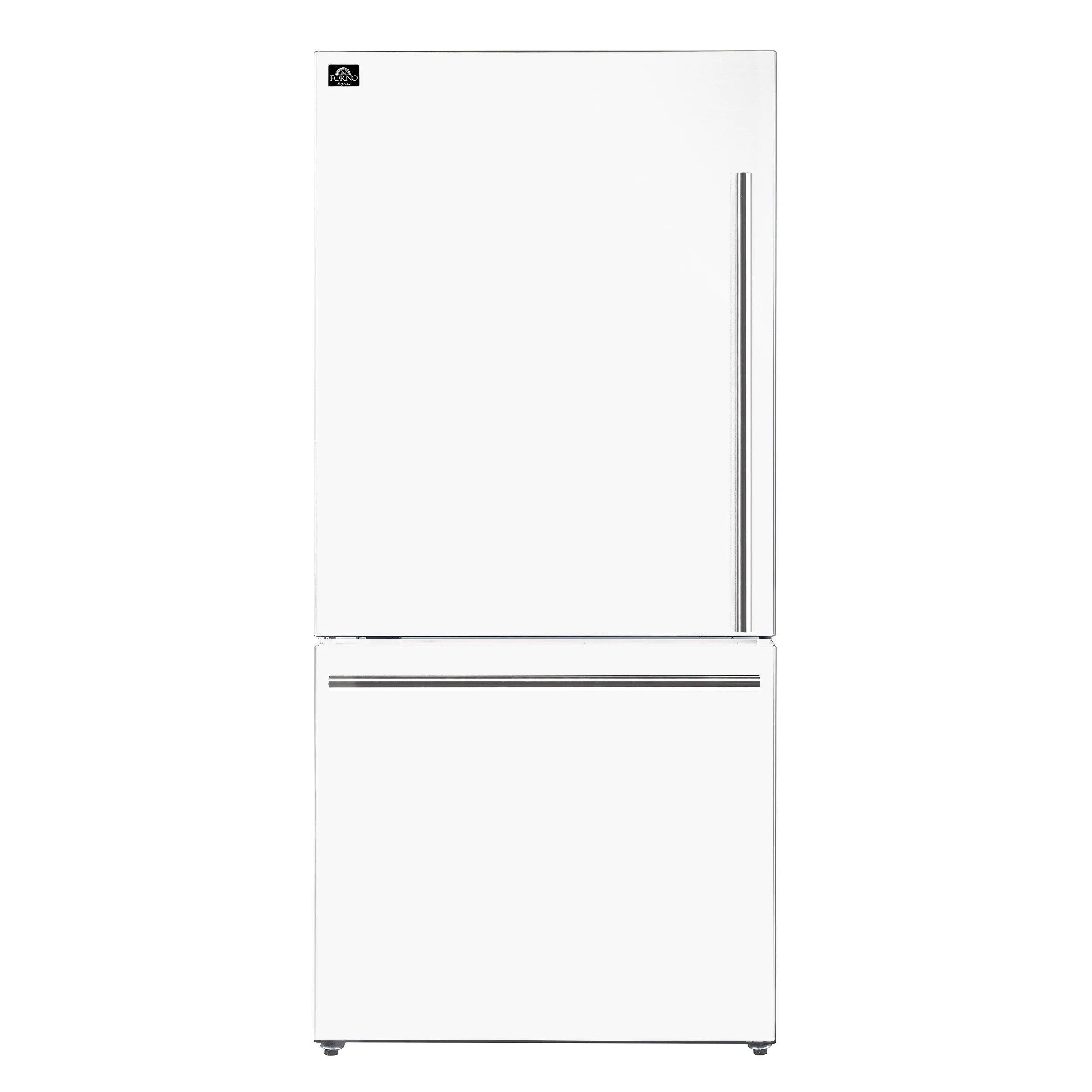 Forno Milano Espresso 31-Inch White Bottom Freezer Refrigerator, 17.2 Cu. Ft., Energy-Efficient, No Frost, Built-In Ice Maker - Image 2