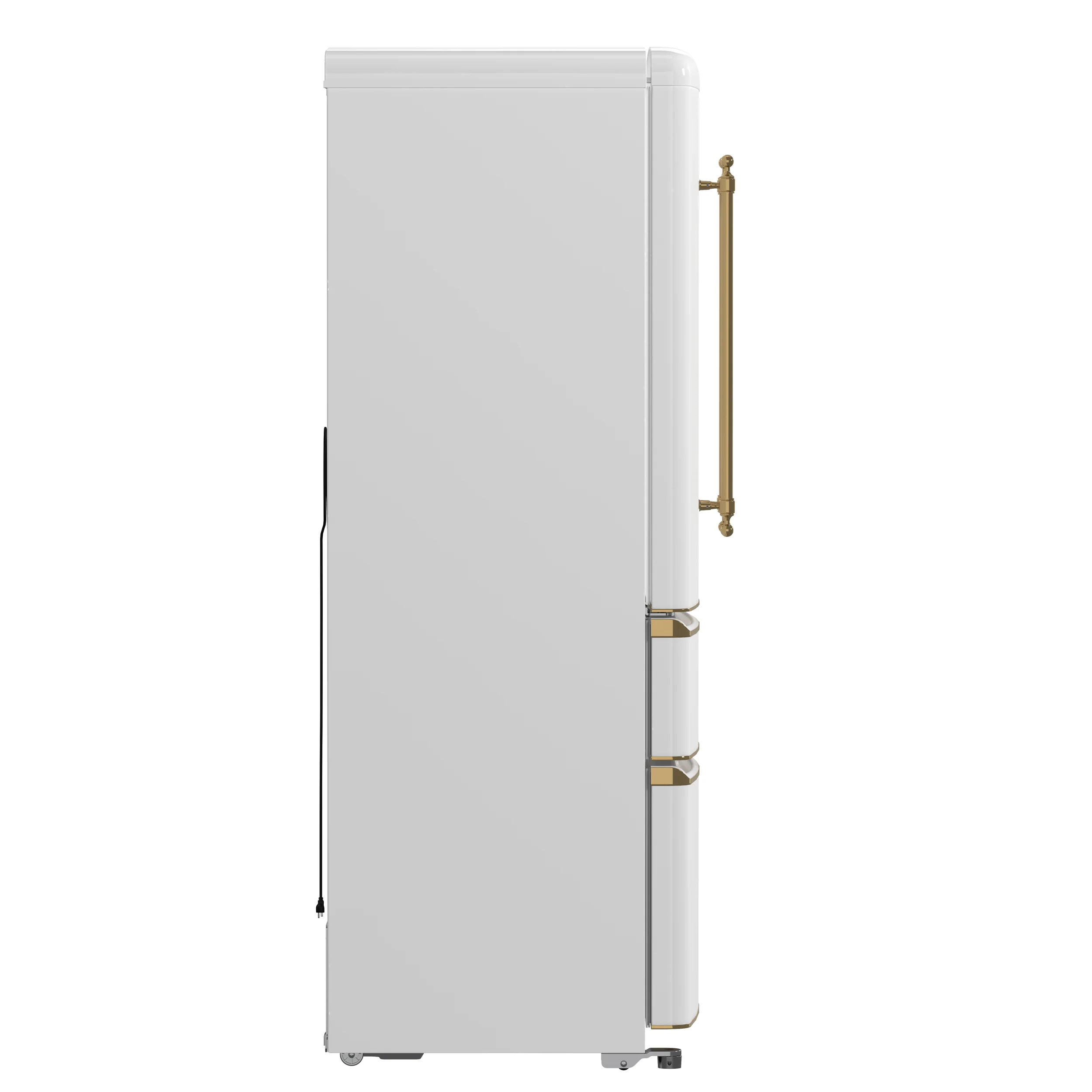Forno Luigi 33-Inch French Door Refrigerator, 18 cu.ft, White Finish, Antique Brass Handles, ENERGY STAR Certified - Image 10