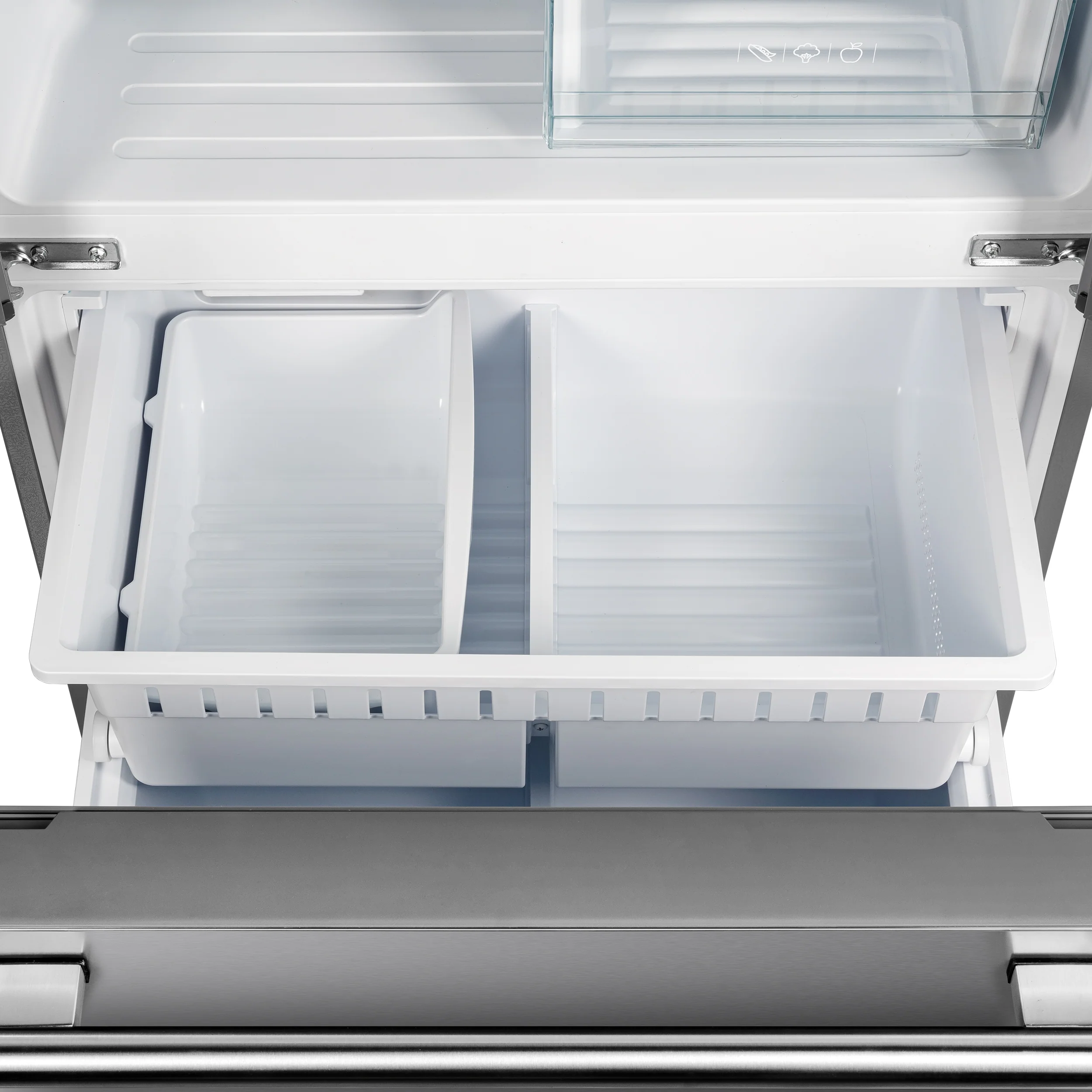 Forno Gallipoli 30-Inch French Door Refrigerator, 17.5 cu.ft Capacity, Decorative Grill, 34-Inch Width, Stainless Steel, No Frost Technology, Energy Efficient - Image 9
