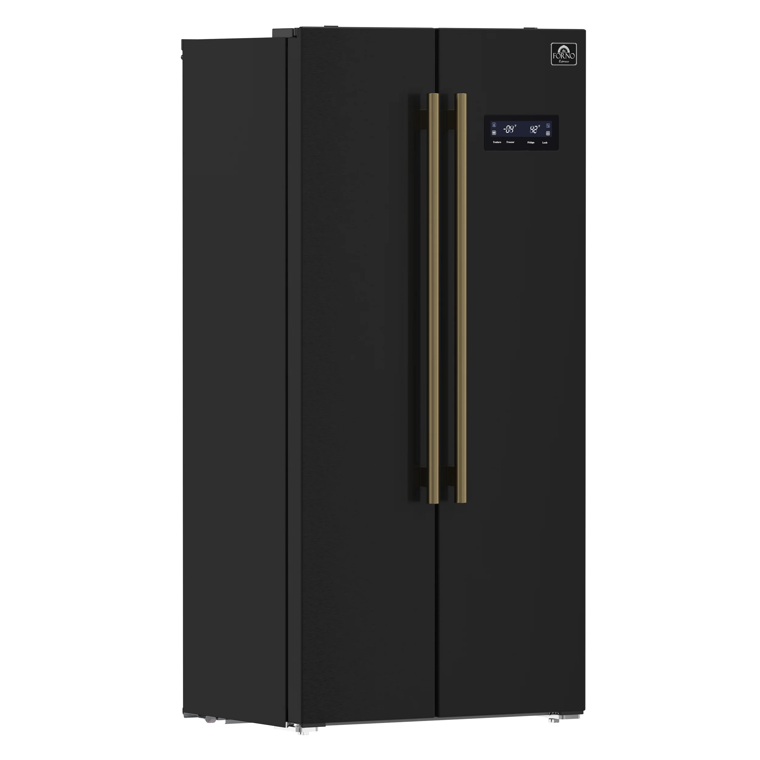 Forno Salerno Espresso 33-Inch Black Side-by-Side Refrigerator, 15.6 Cu. Ft., Energy-Efficient, No Frost, Modern Design - Image 4