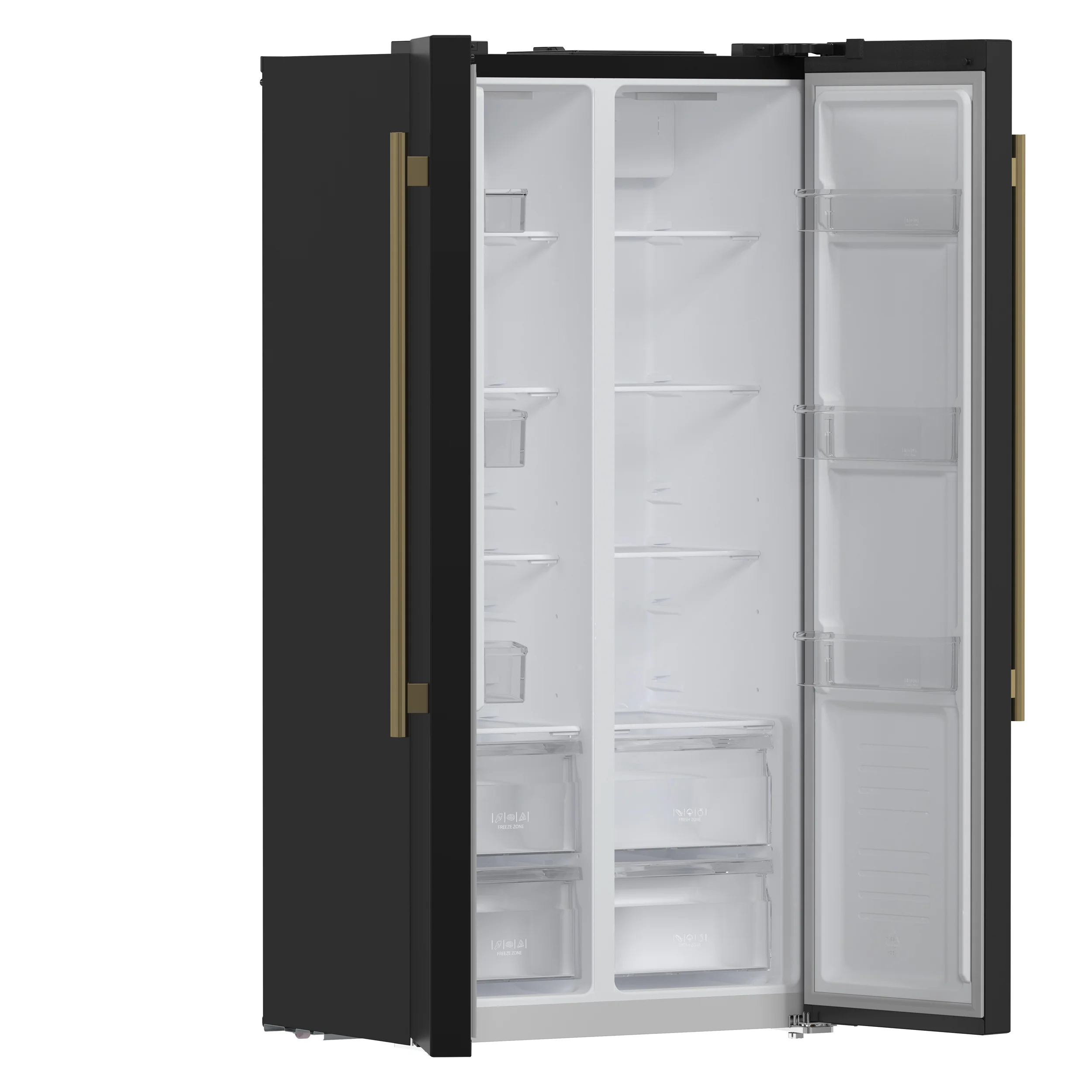 Forno Salerno Espresso 33-Inch Black Side-by-Side Refrigerator, 15.6 Cu. Ft., Energy-Efficient, No Frost, Modern Design - Image 5