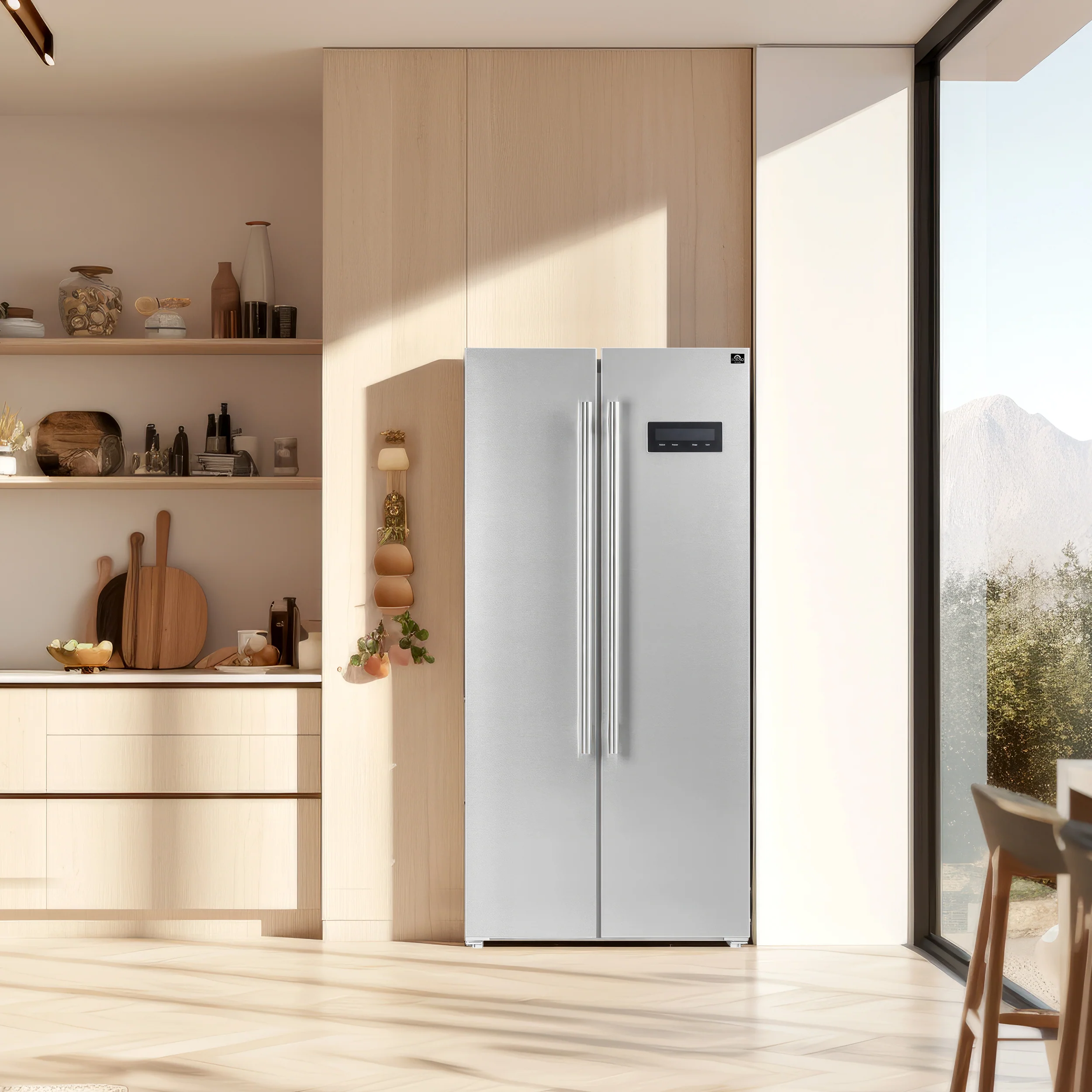 Forno Salerno 33-Inch Side-by-Side Stainless Steel Refrigerator, 15.6 cu.ft, ENERGY STAR Certified - Image 17