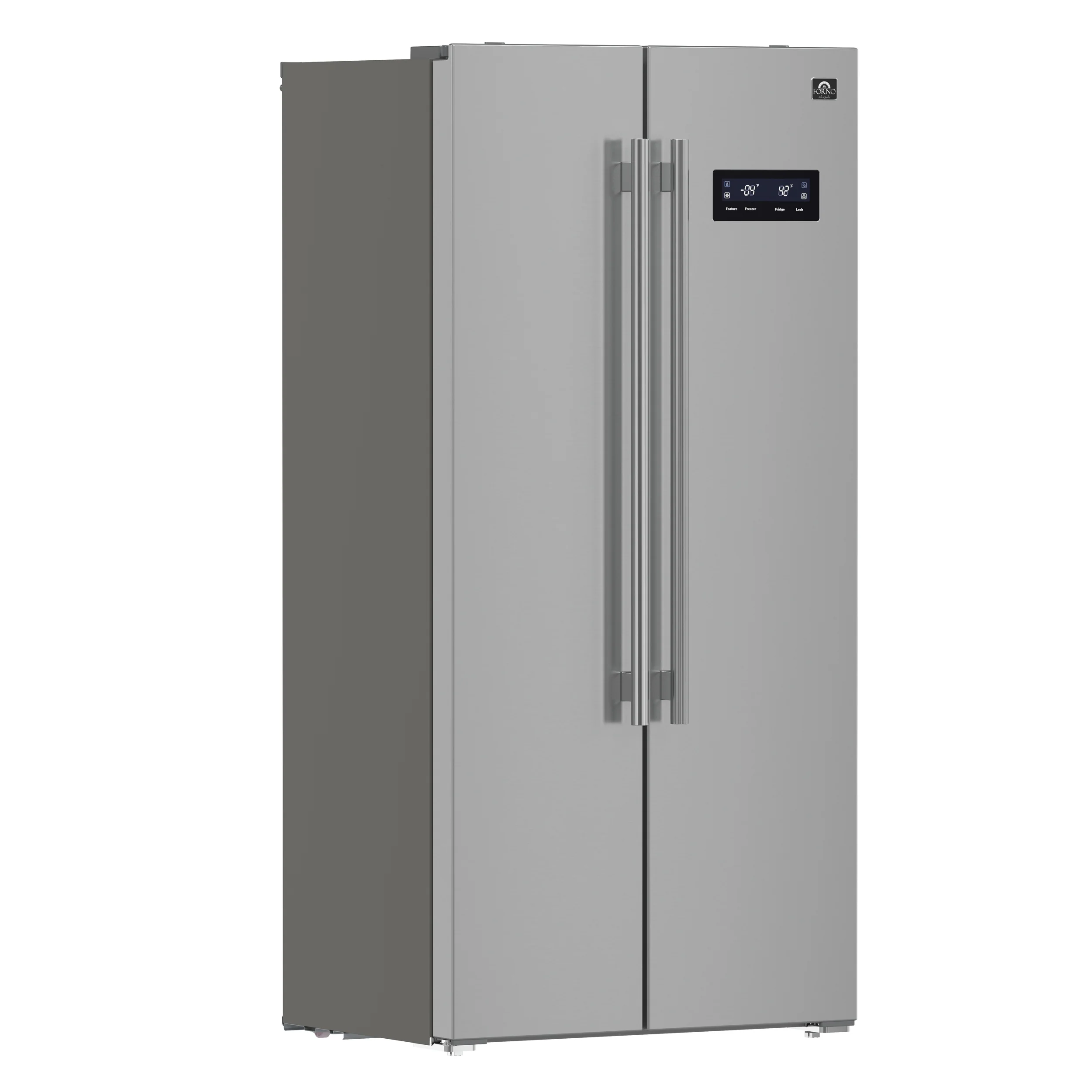 Forno Salerno 33-Inch Side-by-Side Stainless Steel Refrigerator, 15.6 cu.ft, ENERGY STAR Certified - Image 2