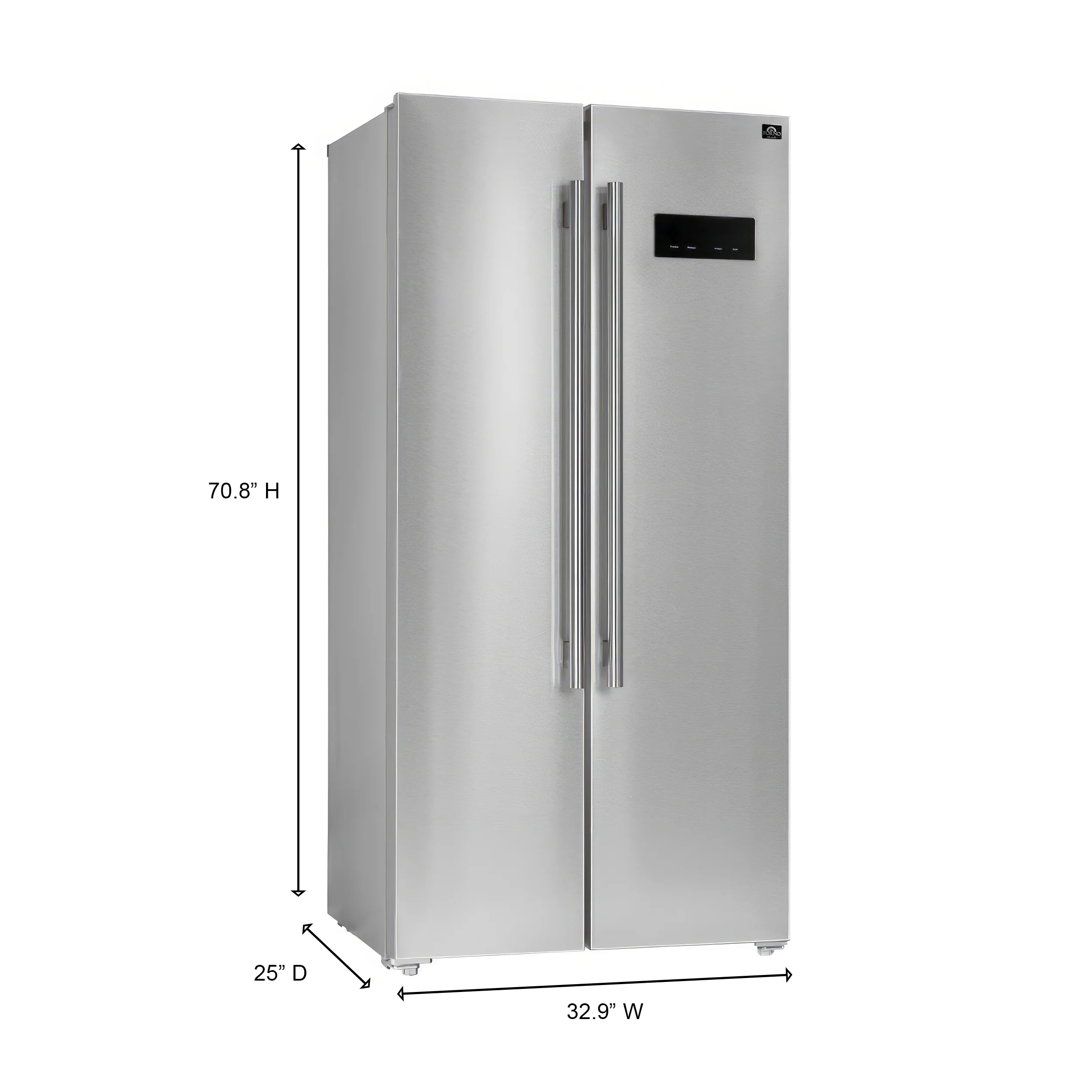Forno Salerno 33-Inch Side-by-Side Stainless Steel Refrigerator, 15.6 cu.ft, ENERGY STAR Certified - Image 6