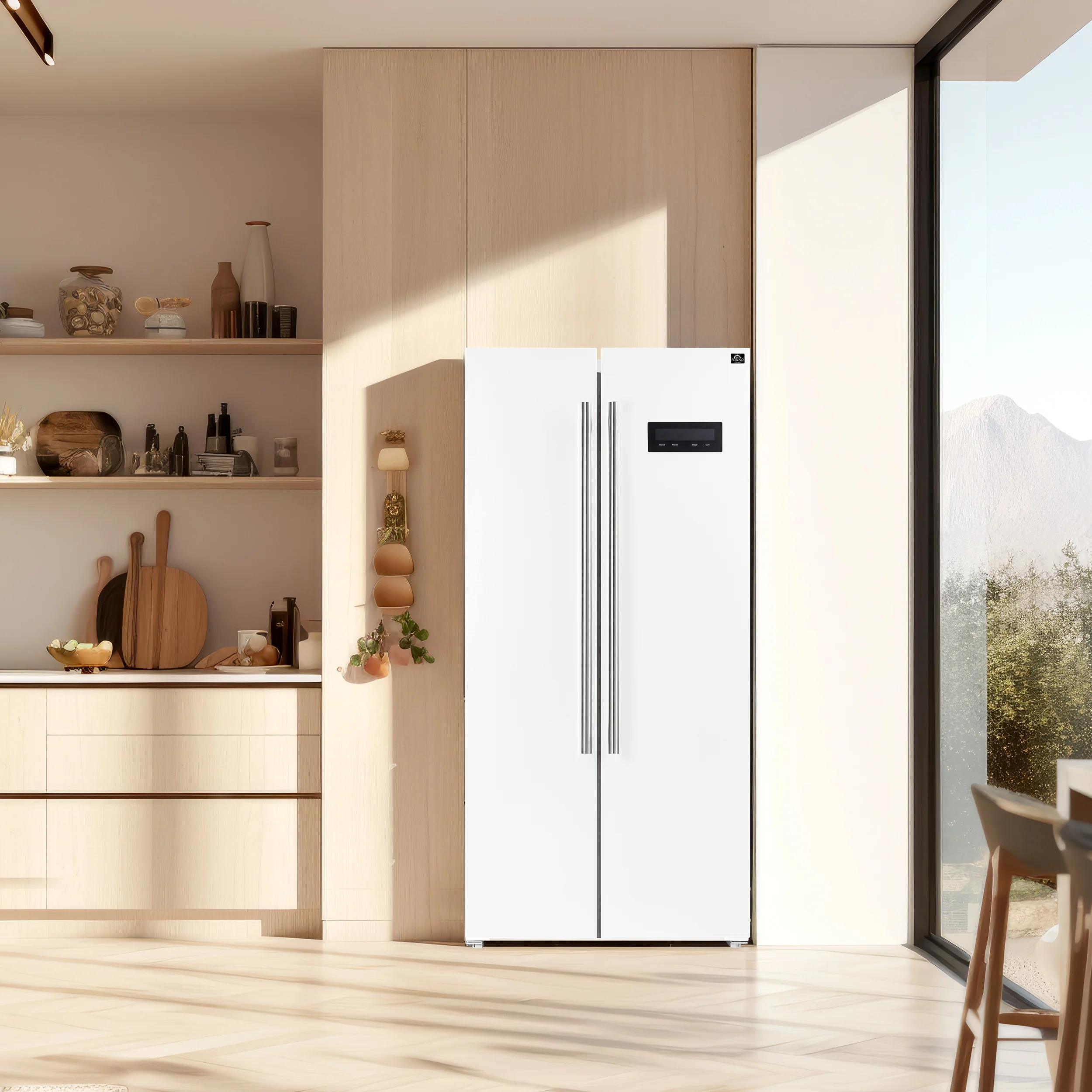 Forno Salerno Espresso 33-Inch White Side-by-Side Refrigerator, 15.6 Cu. Ft., Energy-Efficient, No Frost, Modern Design - Image 18