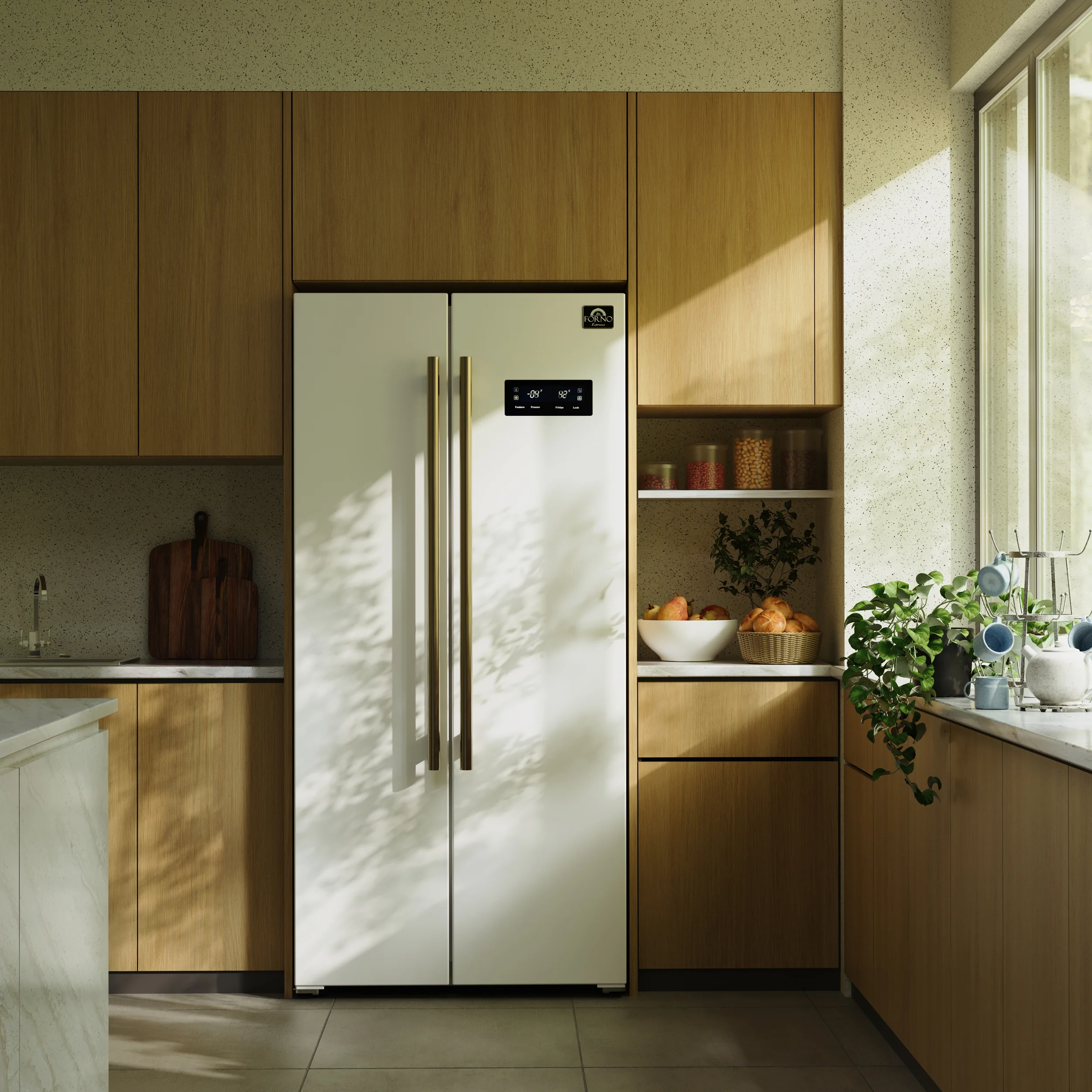 Forno Salerno Espresso 33-Inch White Side-by-Side Refrigerator, 15.6 Cu. Ft., Energy-Efficient, No Frost, Modern Design - Image 19