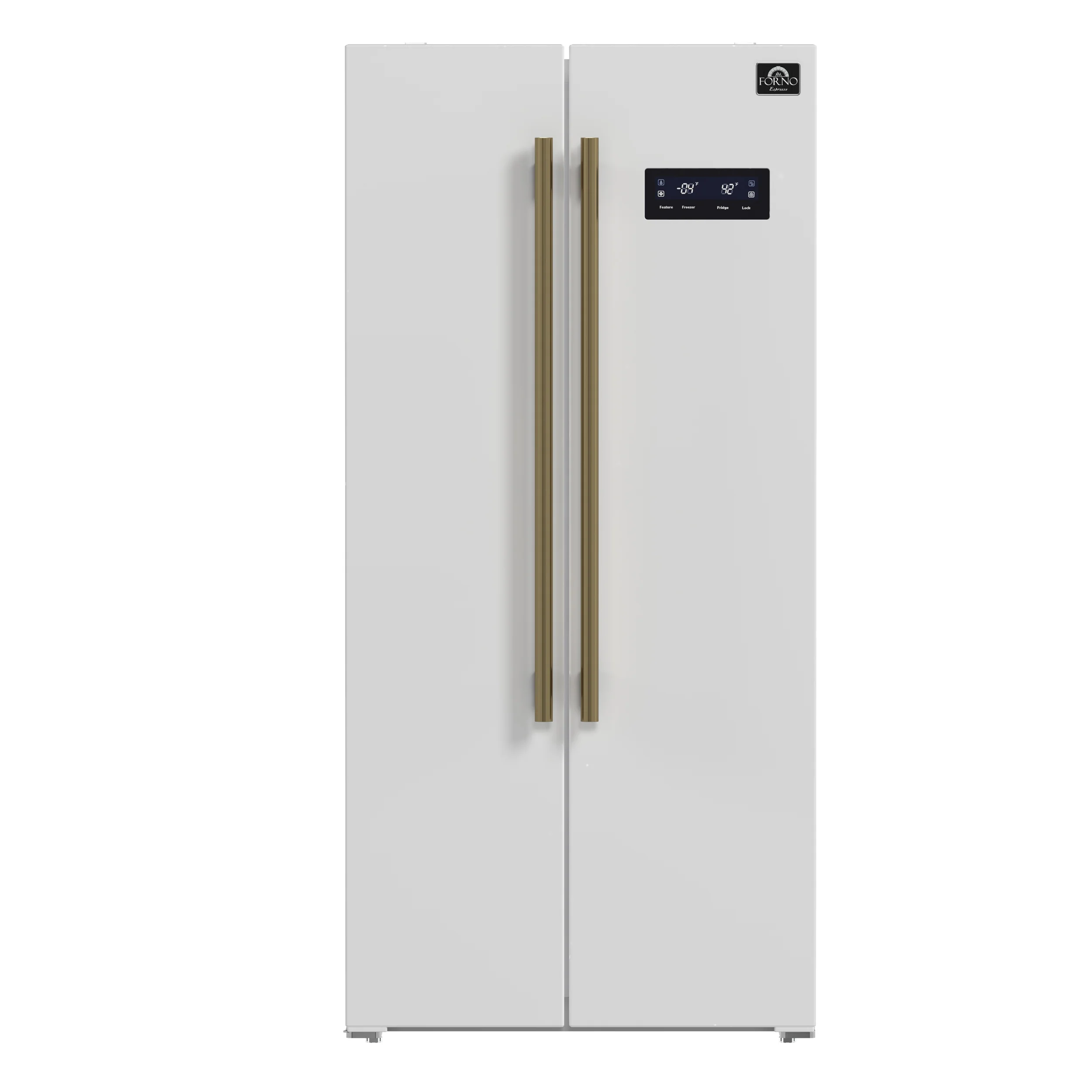 Forno Salerno Espresso 33-Inch White Side-by-Side Refrigerator, 15.6 Cu. Ft., Energy-Efficient, No Frost, Modern Design - Image 2
