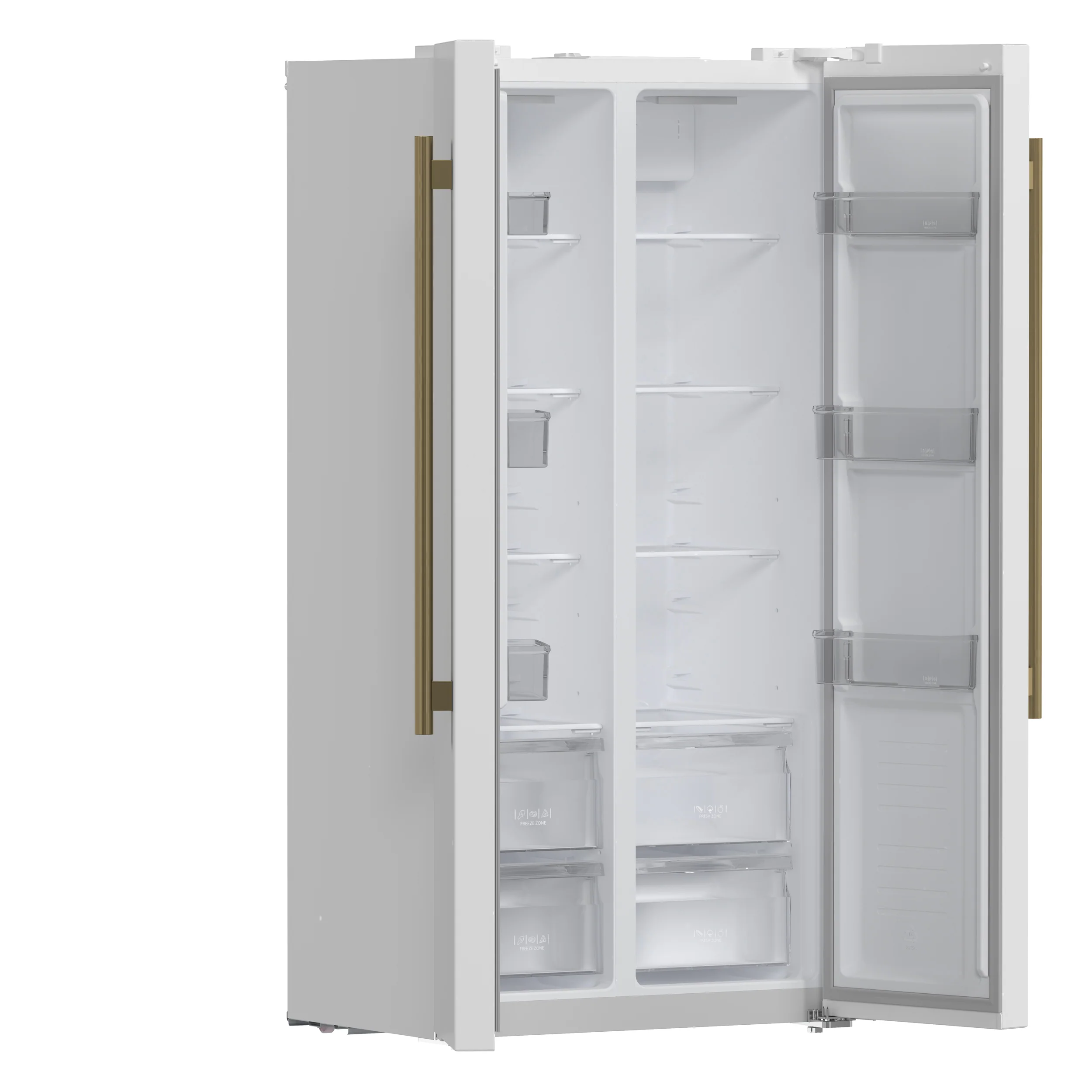 Forno Salerno Espresso 33-Inch White Side-by-Side Refrigerator, 15.6 Cu. Ft., Energy-Efficient, No Frost, Modern Design - Image 3