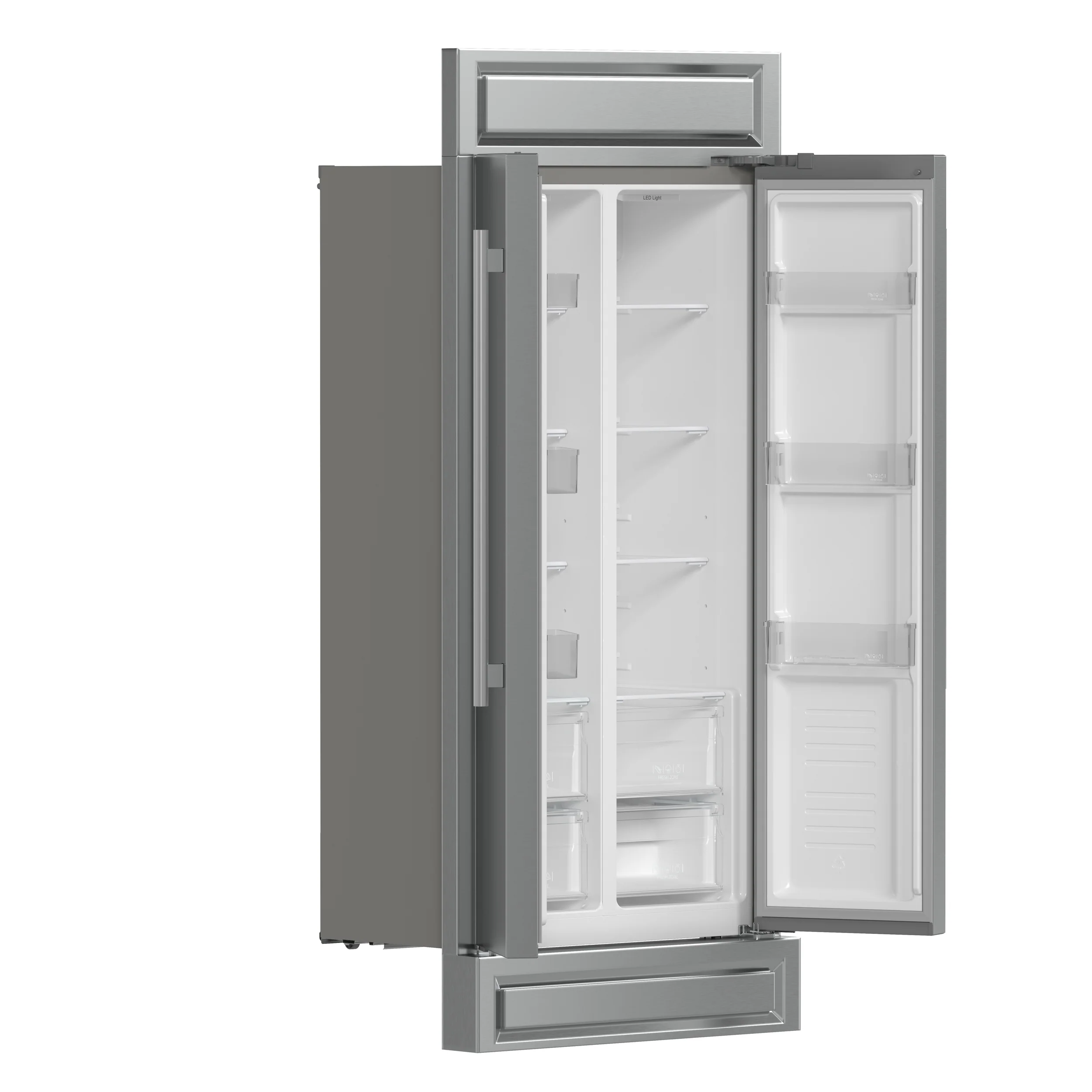 Forno Salerno 37-Inch Built-In Stainless Steel Refrigerator, 15.6 cu.ft, Modern Decorative Grill, ENERGY STAR Certified - Image 3