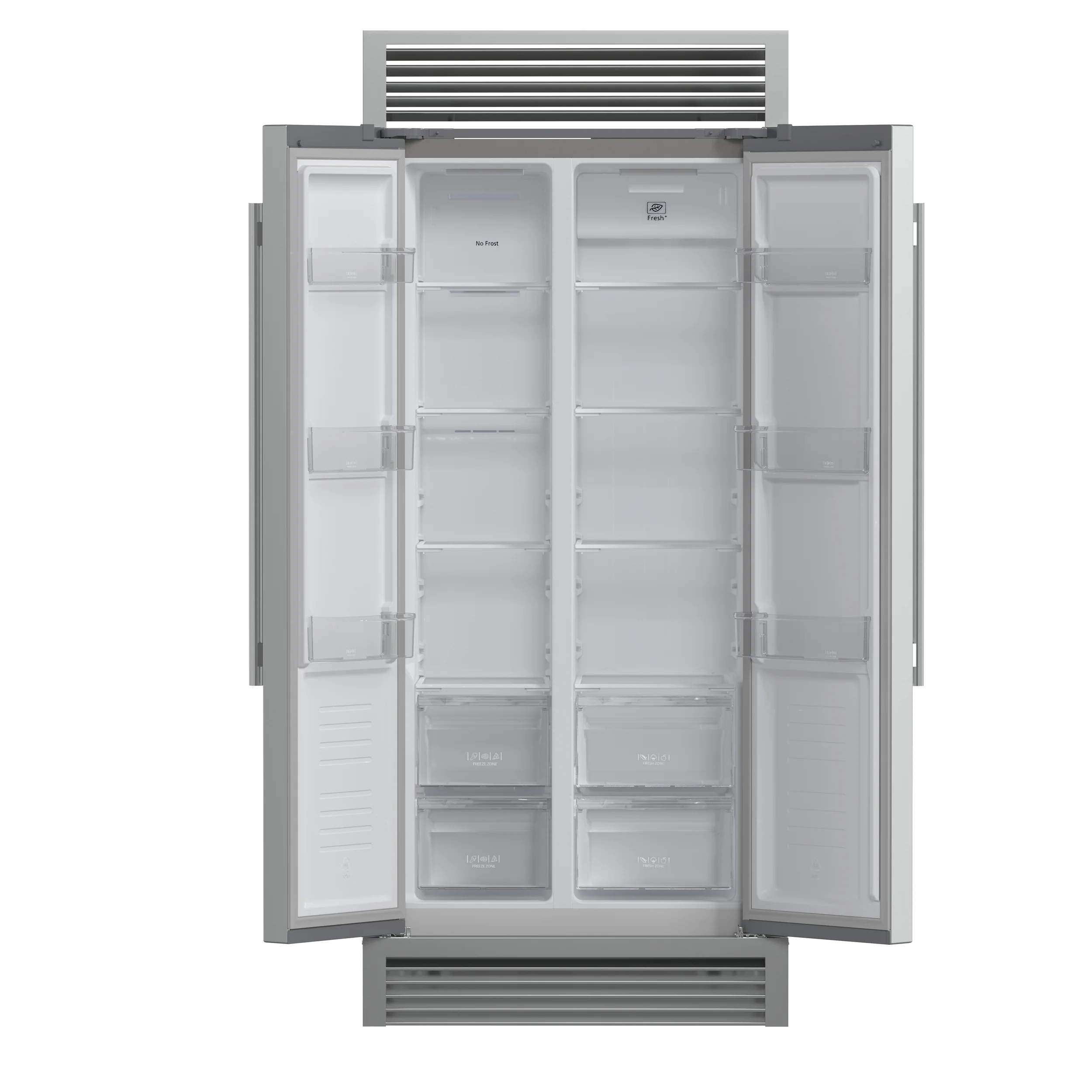 Forno Salerno 37-Inch Built-In Stainless Steel Refrigerator, 15.6 cu.ft, Decorative Grill, ENERGY STAR Certified - Image 4