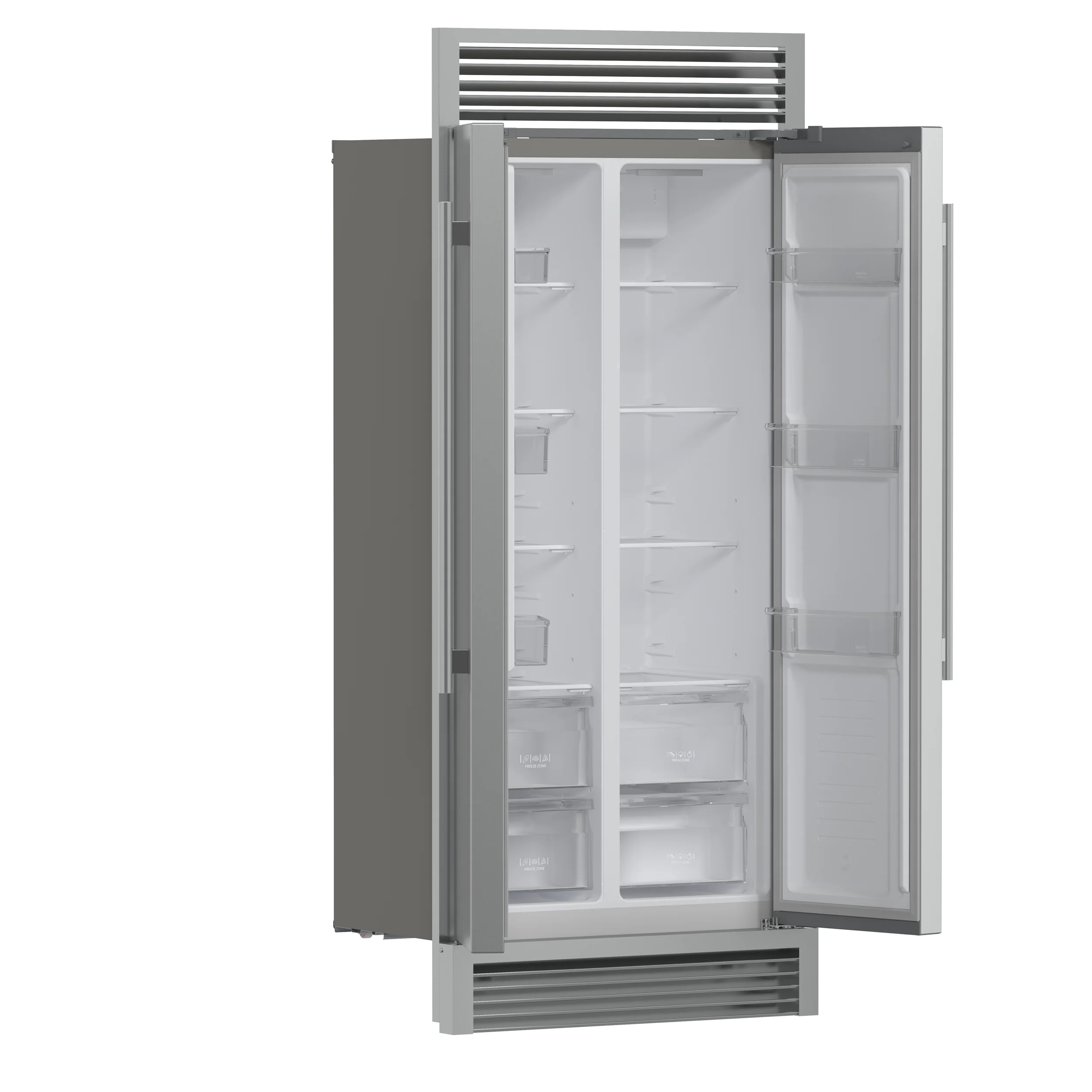 Forno Salerno 37-Inch Built-In Stainless Steel Refrigerator, 15.6 cu.ft, Decorative Grill, ENERGY STAR Certified - Image 5