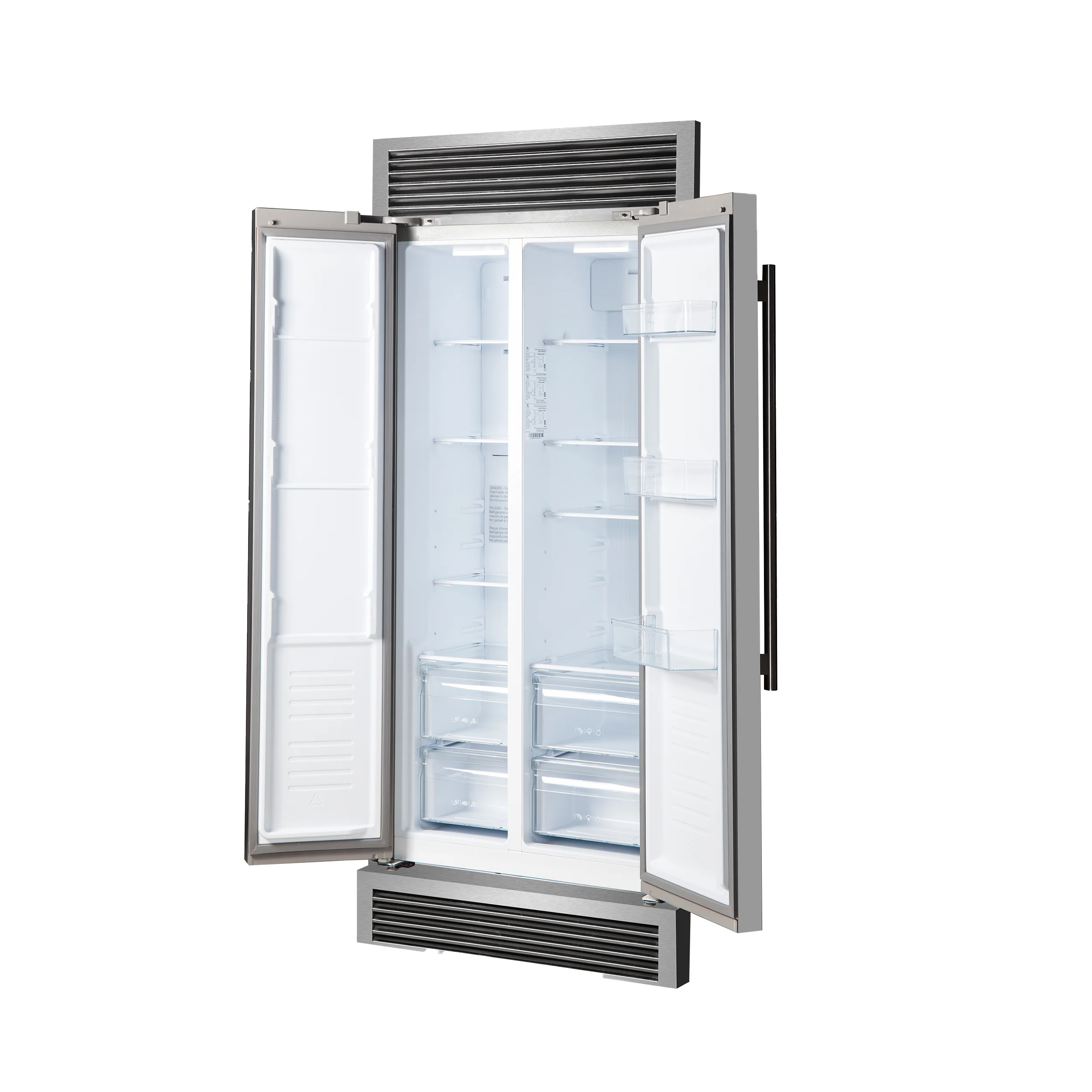 Forno Salerno 37-Inch Built-In Stainless Steel Refrigerator, 15.6 cu.ft, Decorative Grill, ENERGY STAR Certified - Image 6