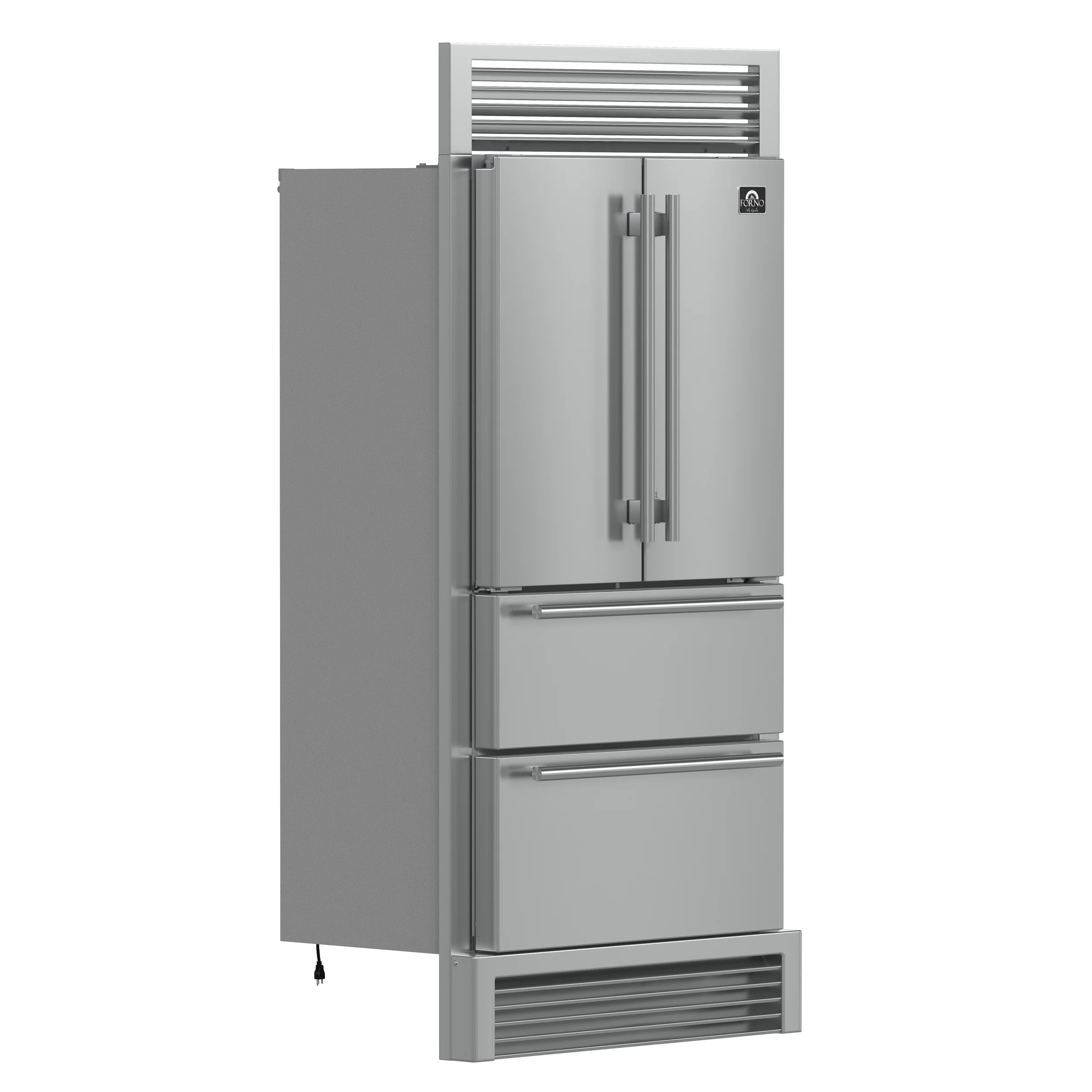 Forno Moena 40-Inch French Door Refrigerator, Stainless Steel, 19.2 cu.ft, Decorative Grill, ENERGY STAR Certified - Image 2
