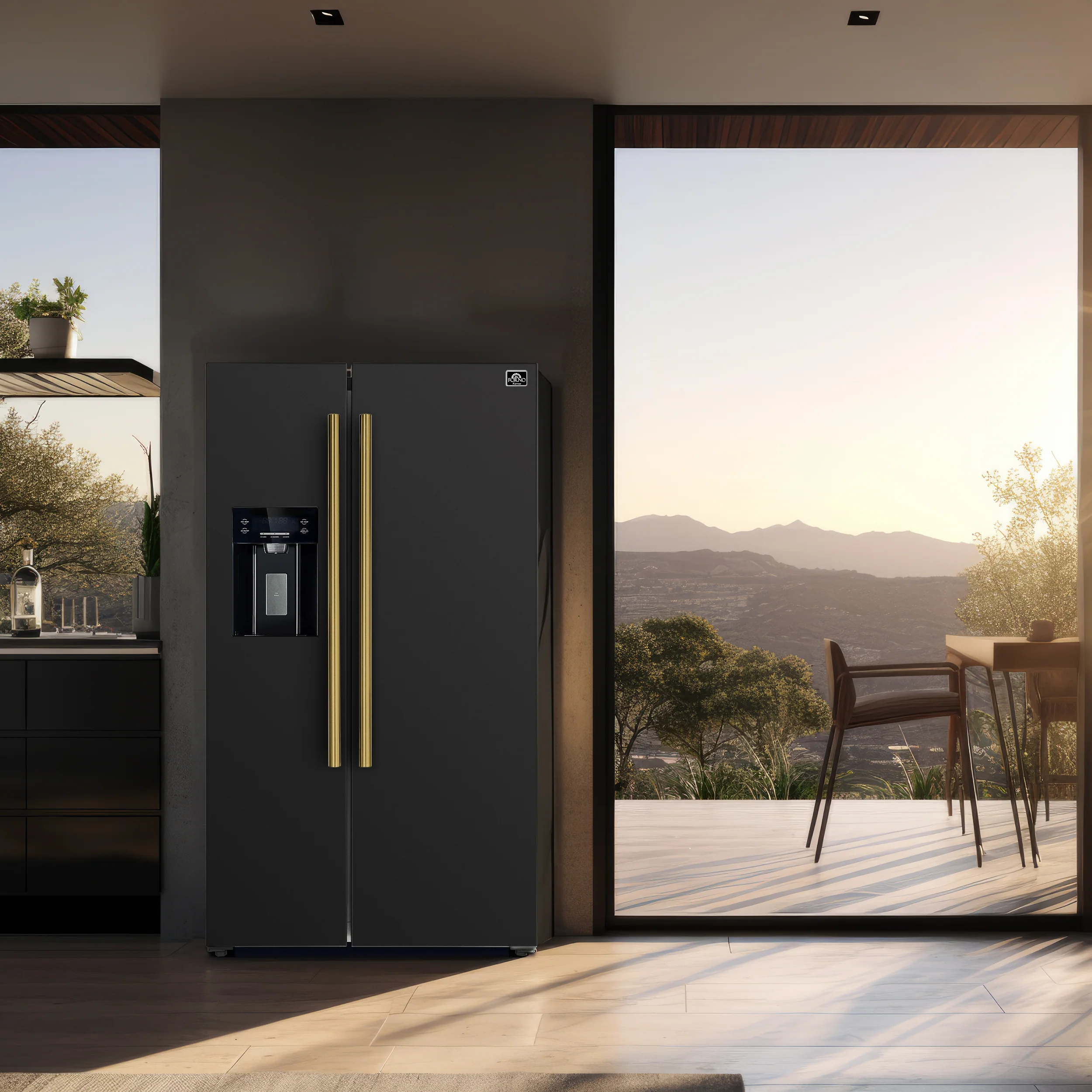 Forno Salerno Espresso 36-Inch Black Side-by-Side Refrigerator, 20 Cu. Ft., Frost-Free, Ice & Water Dispenser, ENERGY STAR Certified - Image 15