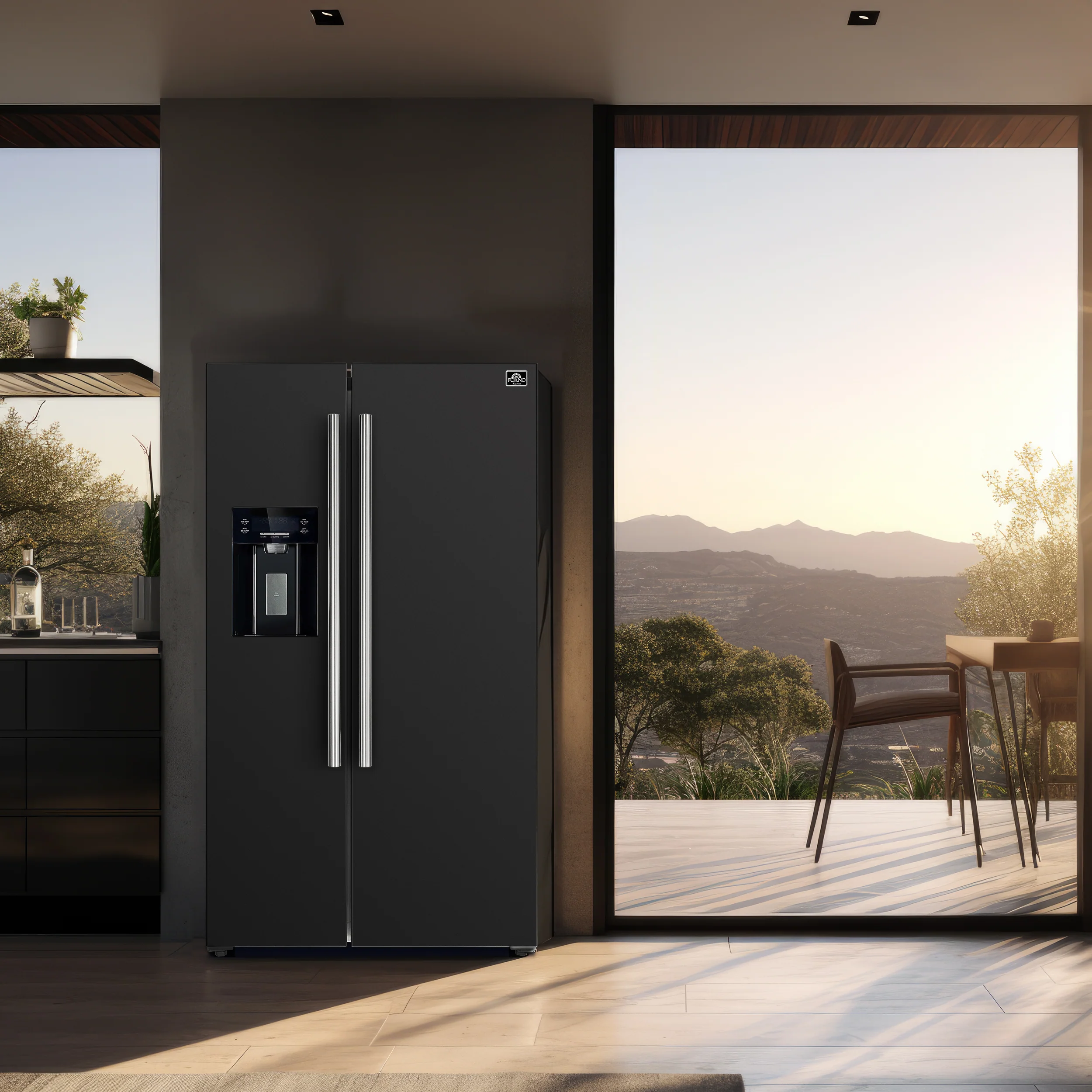 Forno Salerno Espresso 36-Inch Black Side-by-Side Refrigerator, 20 Cu. Ft., Frost-Free, Ice & Water Dispenser, ENERGY STAR Certified - Image 16