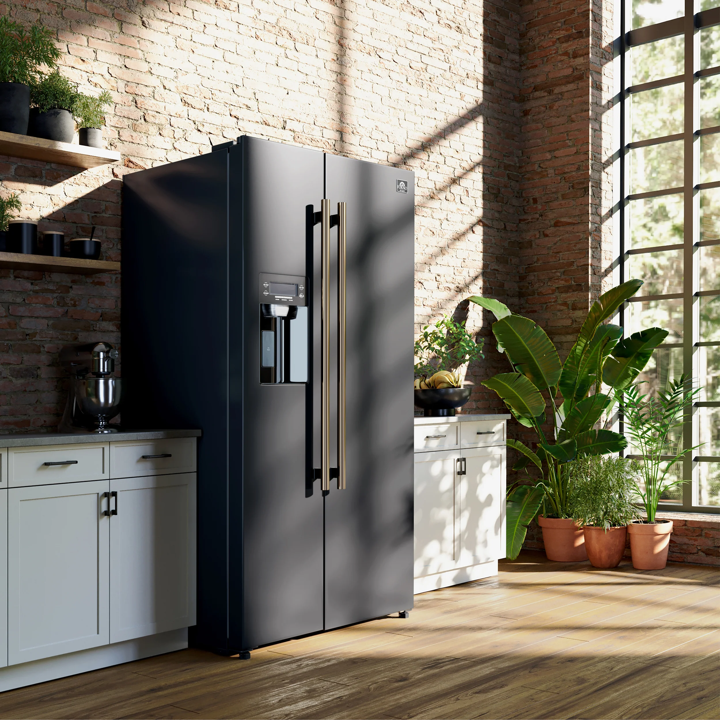 Forno Salerno Espresso 36-Inch Black Side-by-Side Refrigerator, 20 Cu. Ft., Frost-Free, Ice & Water Dispenser, ENERGY STAR Certified - Image 17