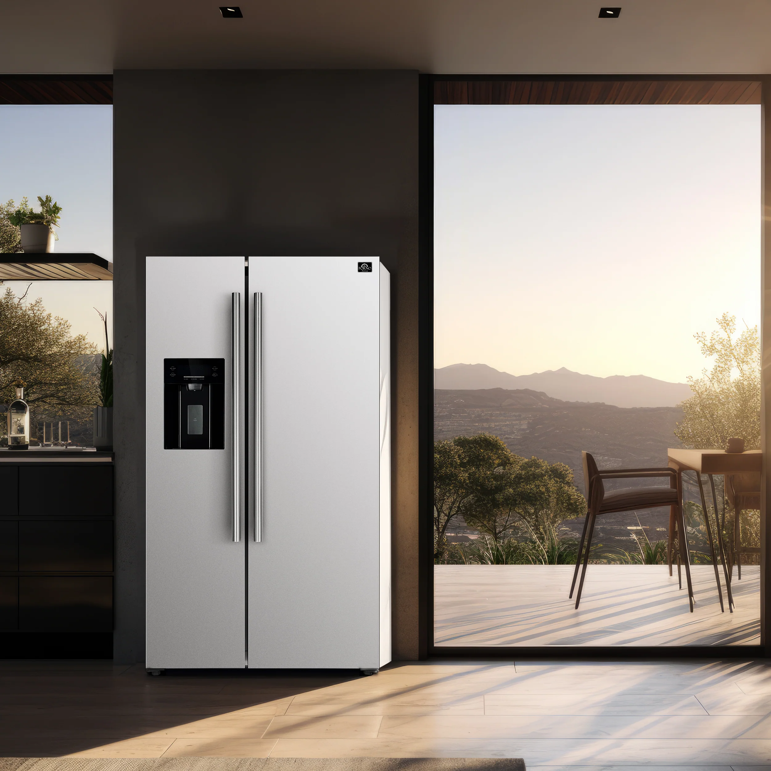 Forno Salerno Espresso 36-Inch White Side-by-Side Refrigerator, 20 Cu. Ft., Frost-Free, Ice & Water Dispenser, ENERGY STAR Certified - Image 14