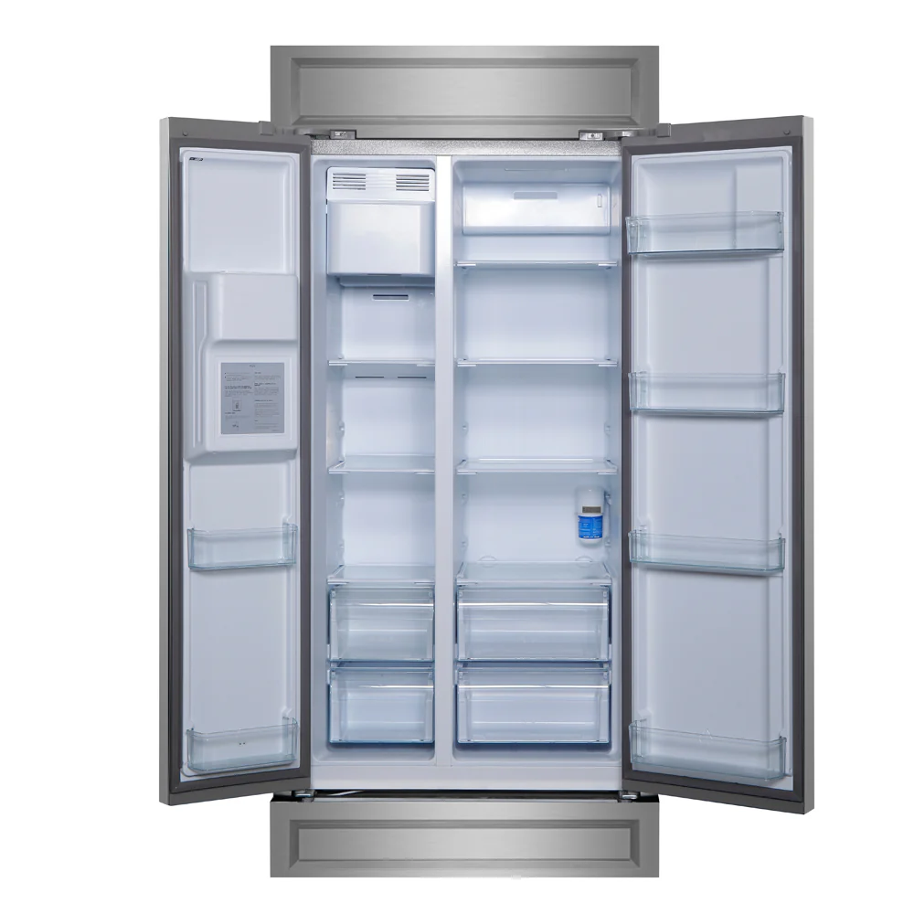 Forno Salerno 40-Inch Built-In Stainless Steel Refrigerator, 20 cu.ft, Modern Decorative Grill, ENERGY STAR Certified - Image 4