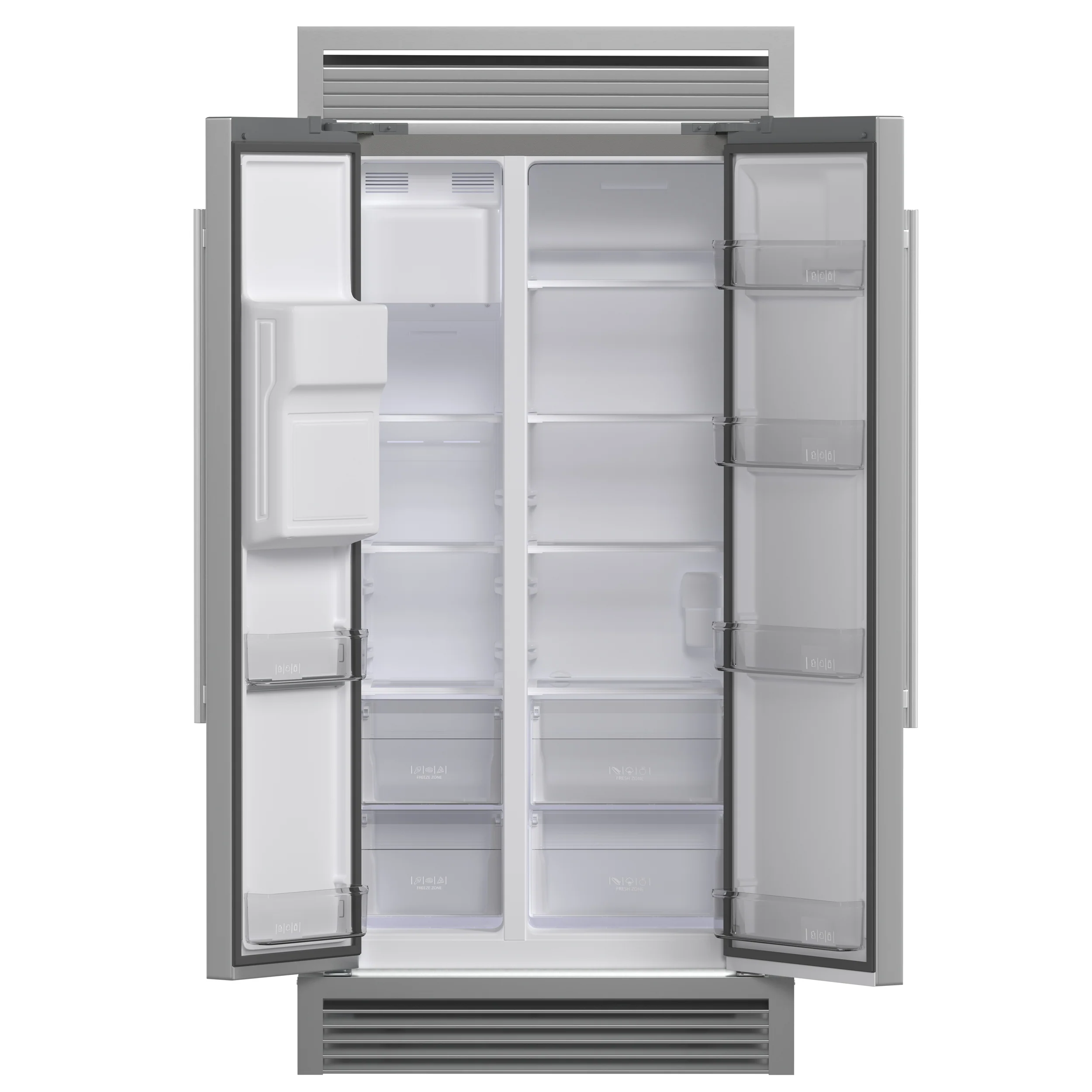 Forno Salerno 40-Inch Built-In Stainless Steel Refrigerator, 20 cu.ft, Decorative Grill, ENERGY STAR Certified - Image 5