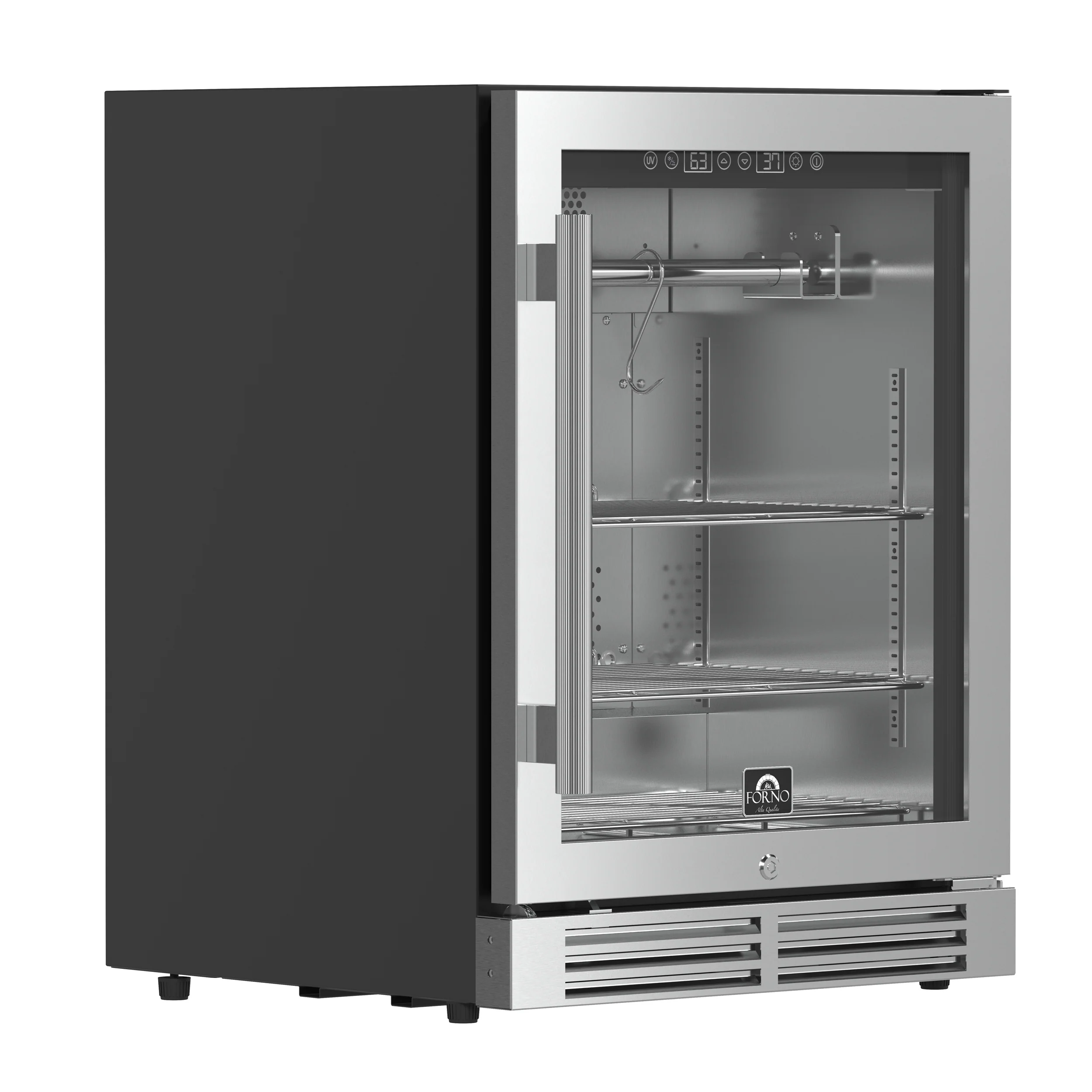 Forno Asciutto 24-Inch Dry Aging Cabinet, Stainless Steel 304, 4.41 cu.ft, LED Lighting, Adjustable Shelves - Image 4