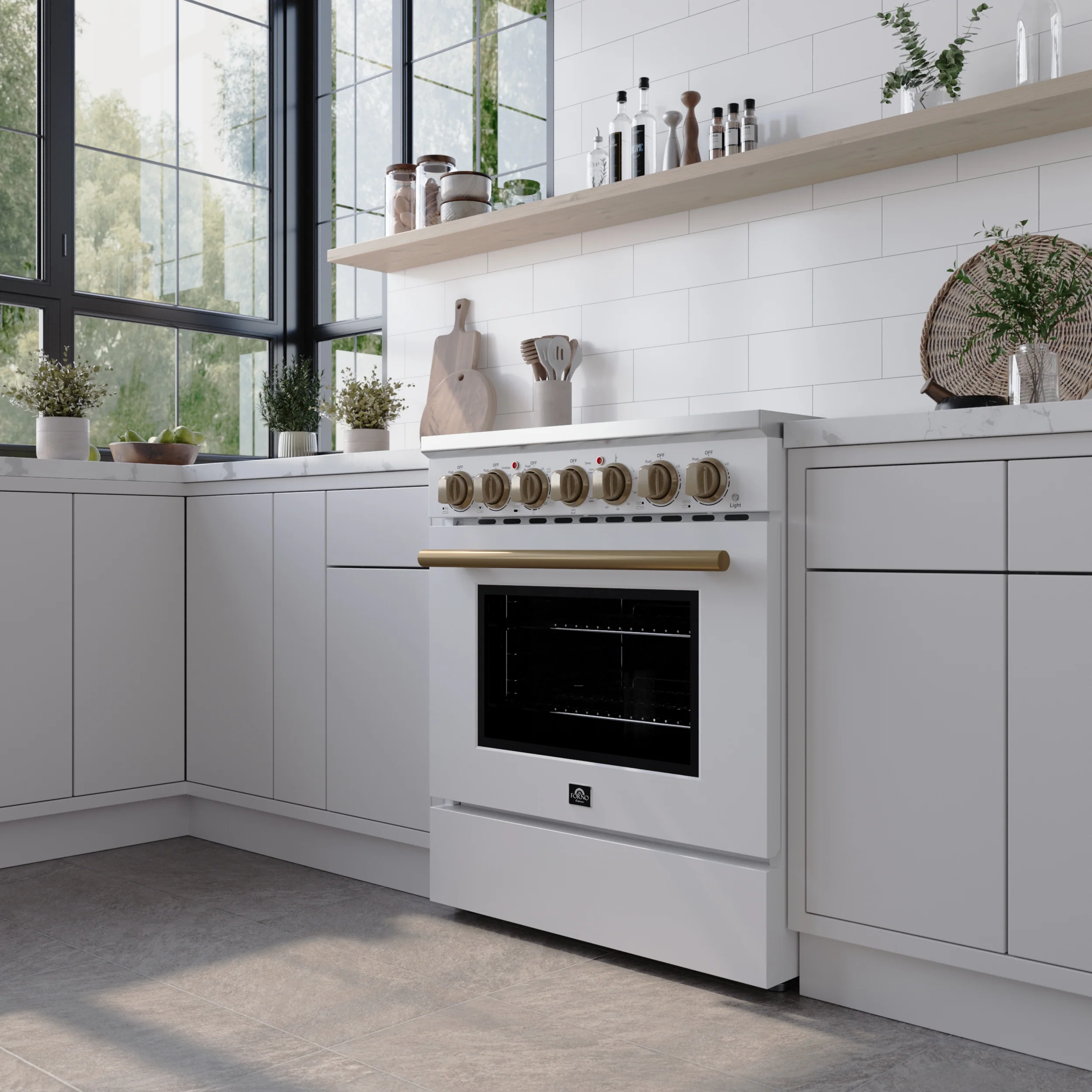 Forno Paolo 30-Inch Freestanding Electric Range, White, 4.38 cu.ft, True Convection Oven, Energy Efficient - Image 13