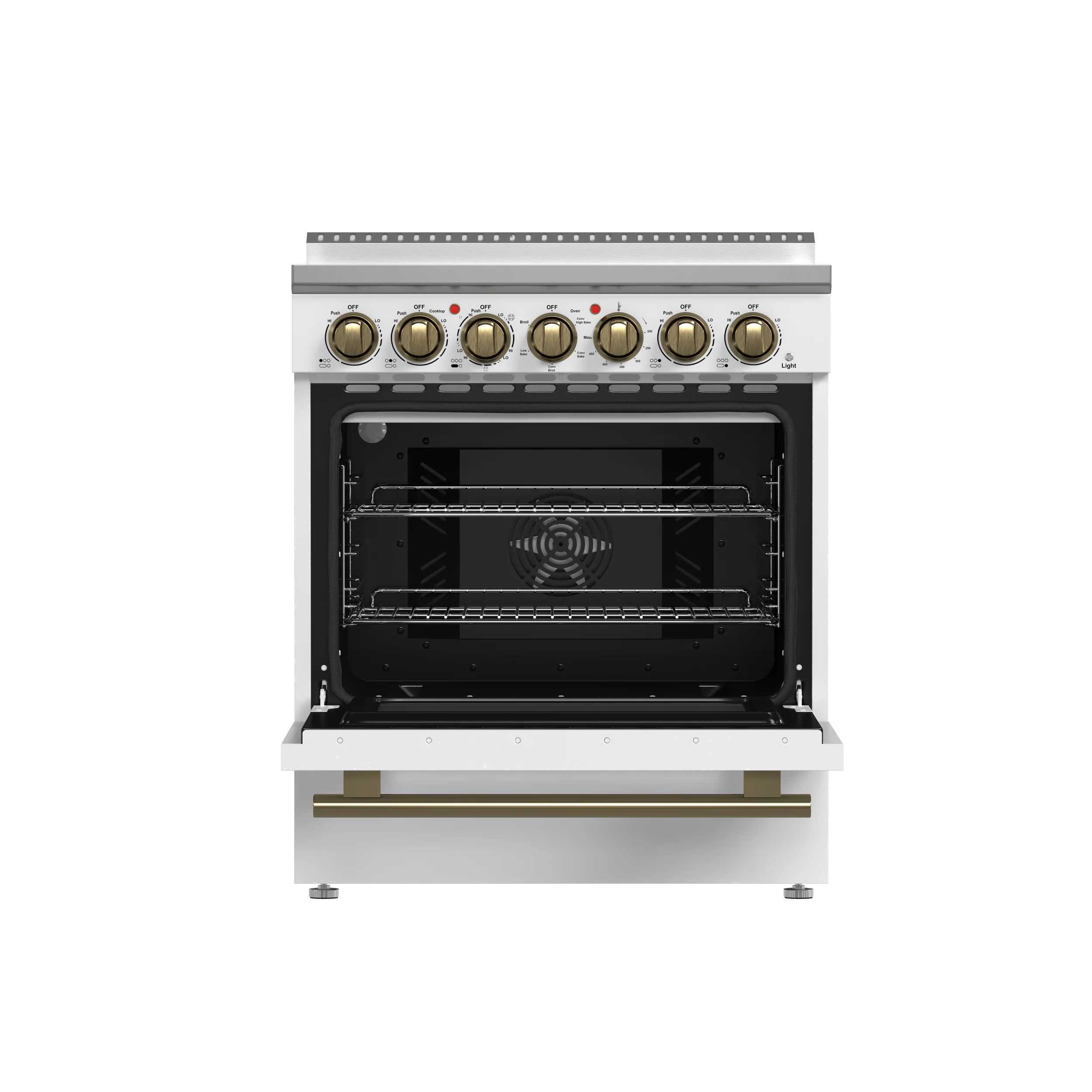 Forno Paolo 30-Inch Freestanding Electric Range, White, 4.38 cu.ft, True Convection Oven, Energy Efficient - Image 2