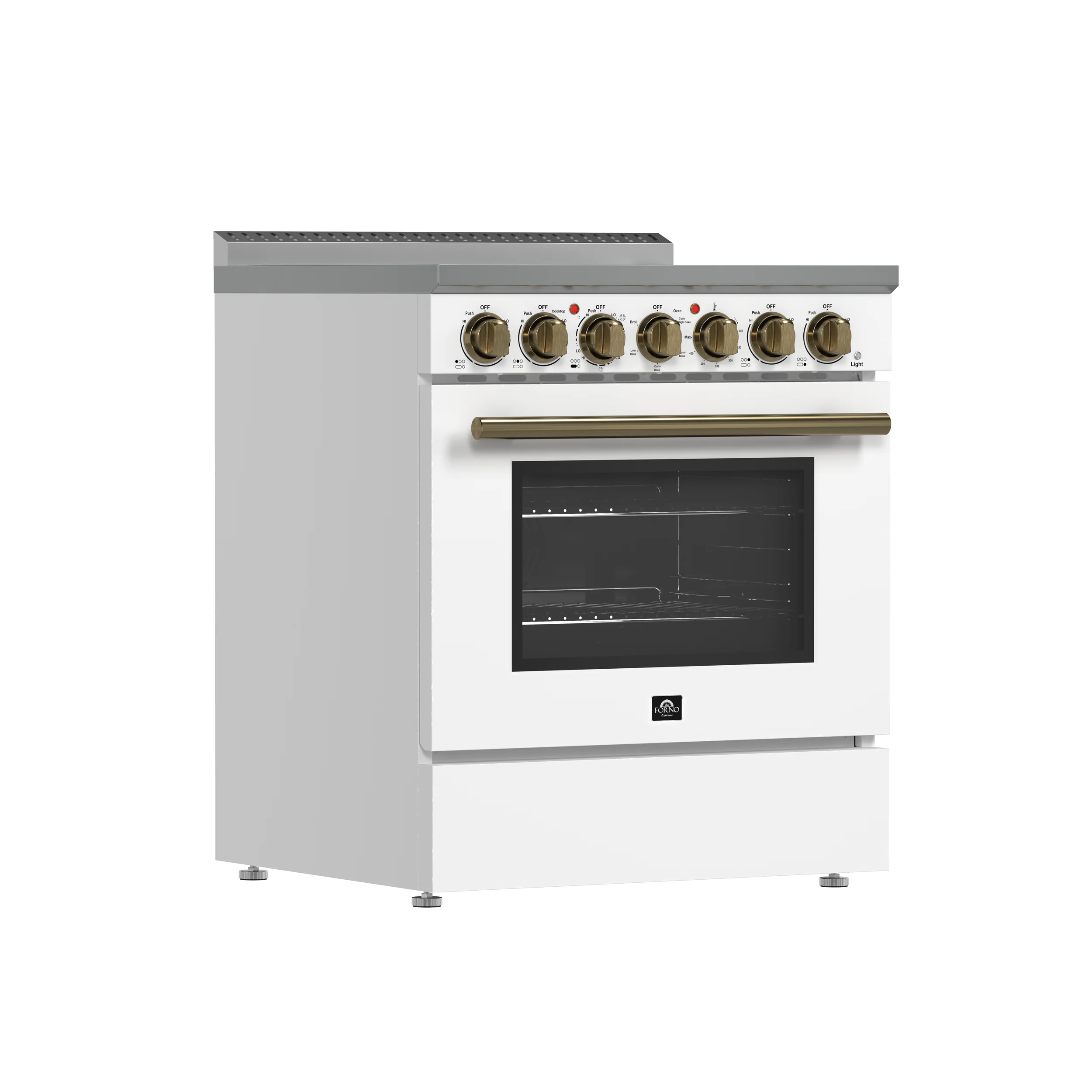 Forno Paolo 30-Inch Freestanding Electric Range, White, 4.38 cu.ft, True Convection Oven, Energy Efficient - Image 4