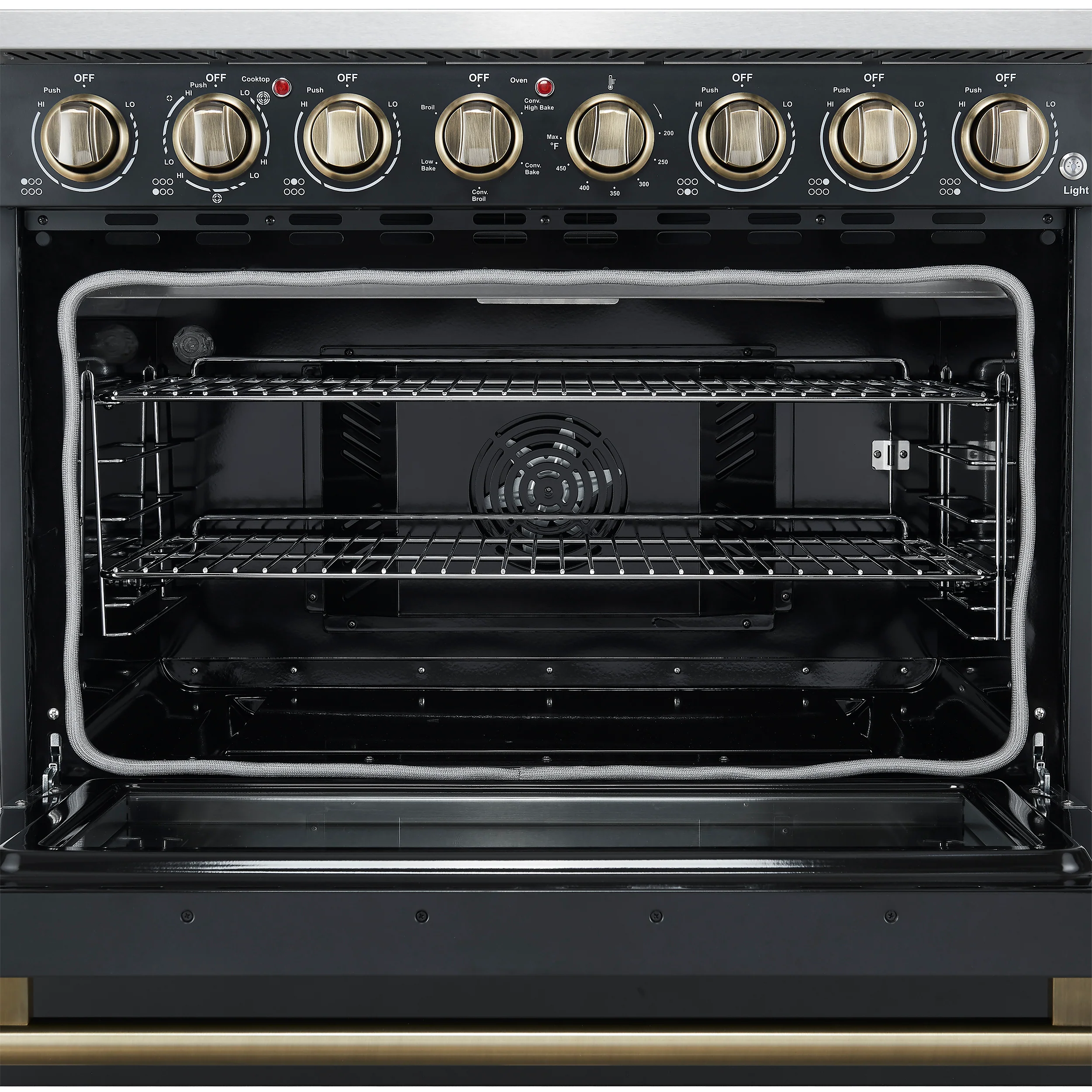 Forno Paolo 36 Inch Black Freestanding Electric Range, Stainless Steel, 5.44 cu.ft, True Convection Oven, Energy Efficient - Image 3