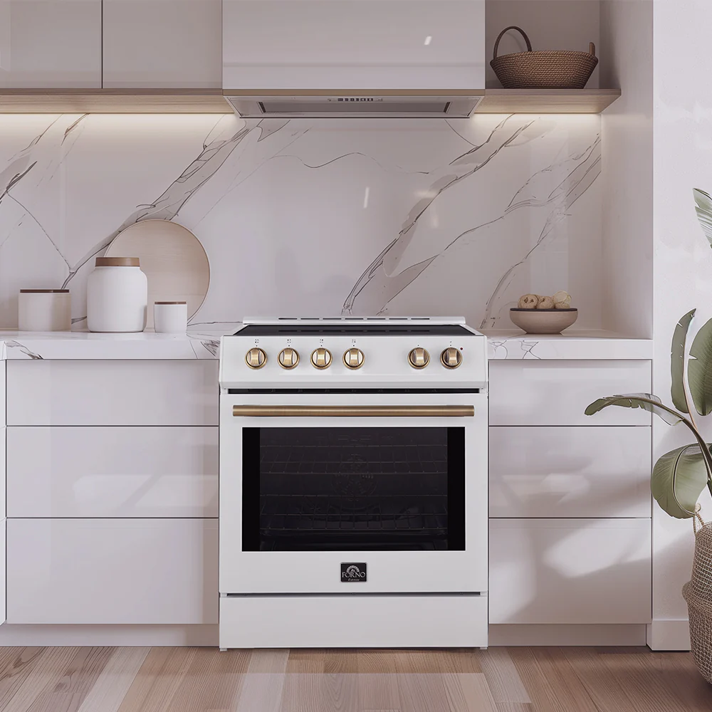 Forno Leonardo Espresso 30-Inch White Electric Range, True Convection, Energy Efficient - Image 16