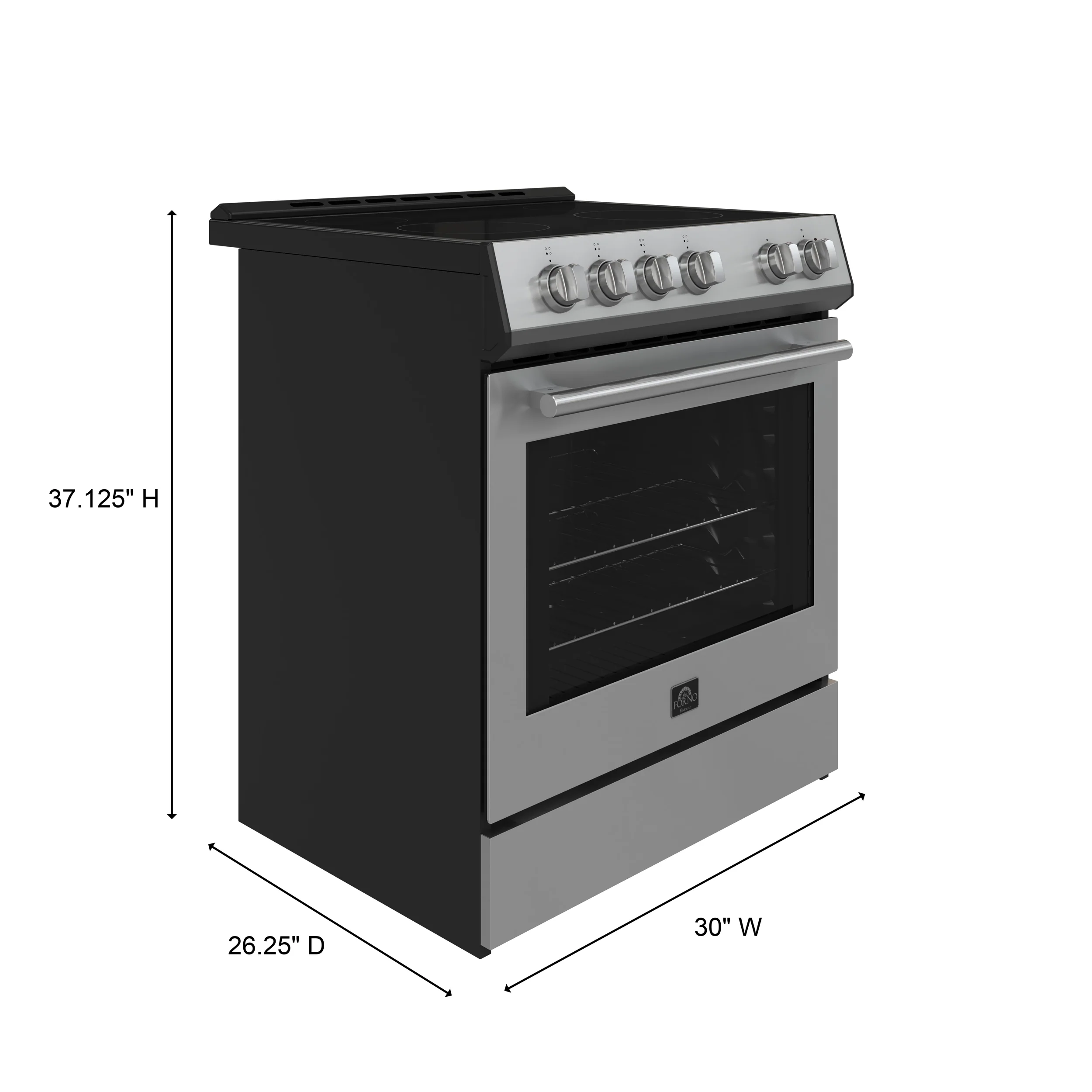 Forno Leonardo Espresso 30-Inch Stainless Steel Electric Range, True Convection, Energy Efficient - Image 4