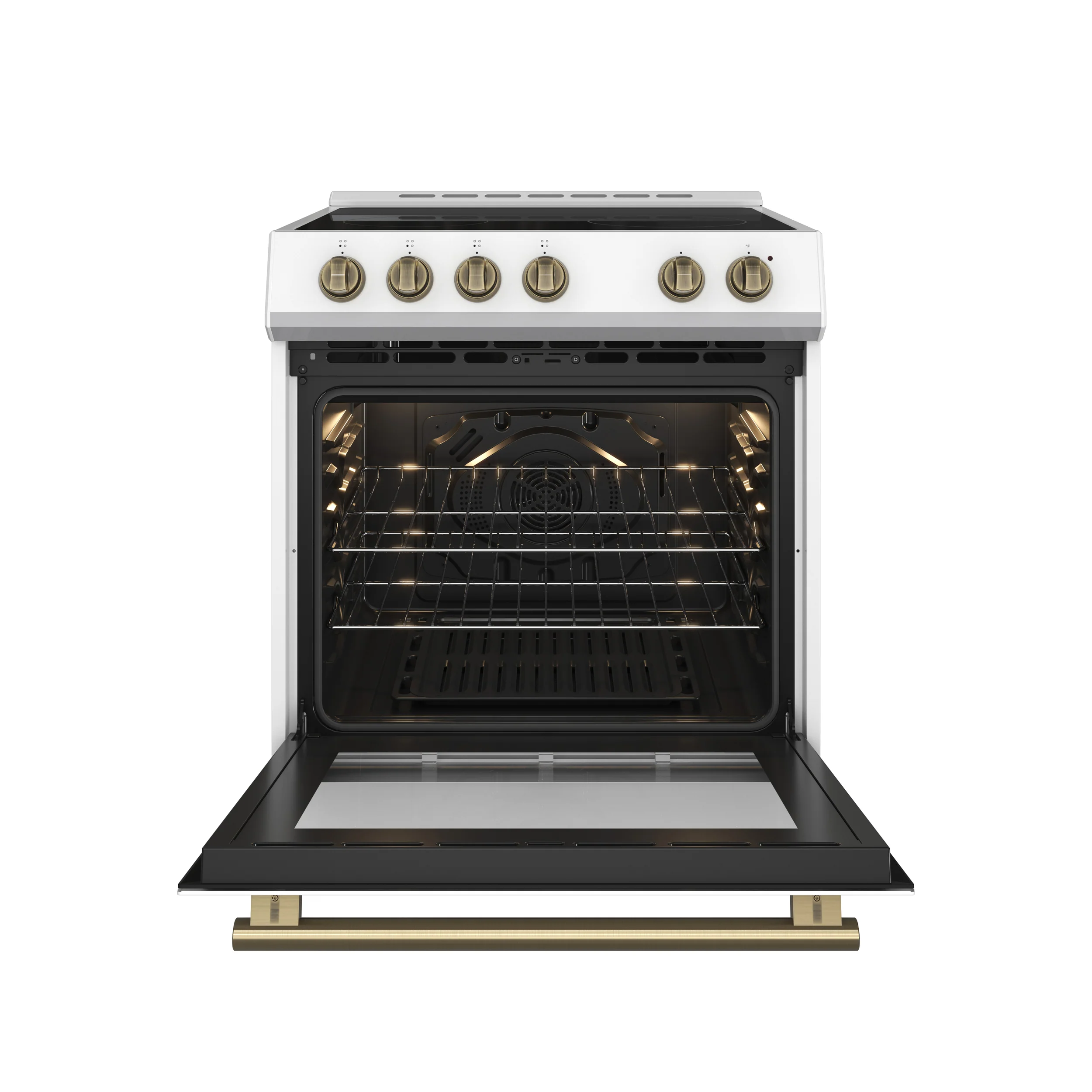 Forno Leonardo Espresso 30-Inch White Electric Range, True Convection, Energy Efficient - Image 2