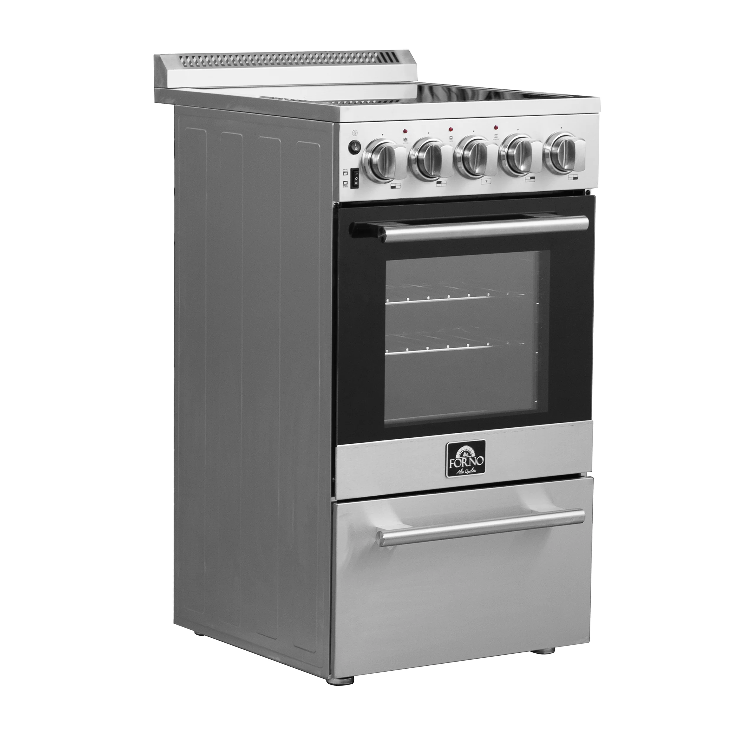 Forno Pallerano 20 Inch Freestanding Electric Range, Compact Design - Image 3