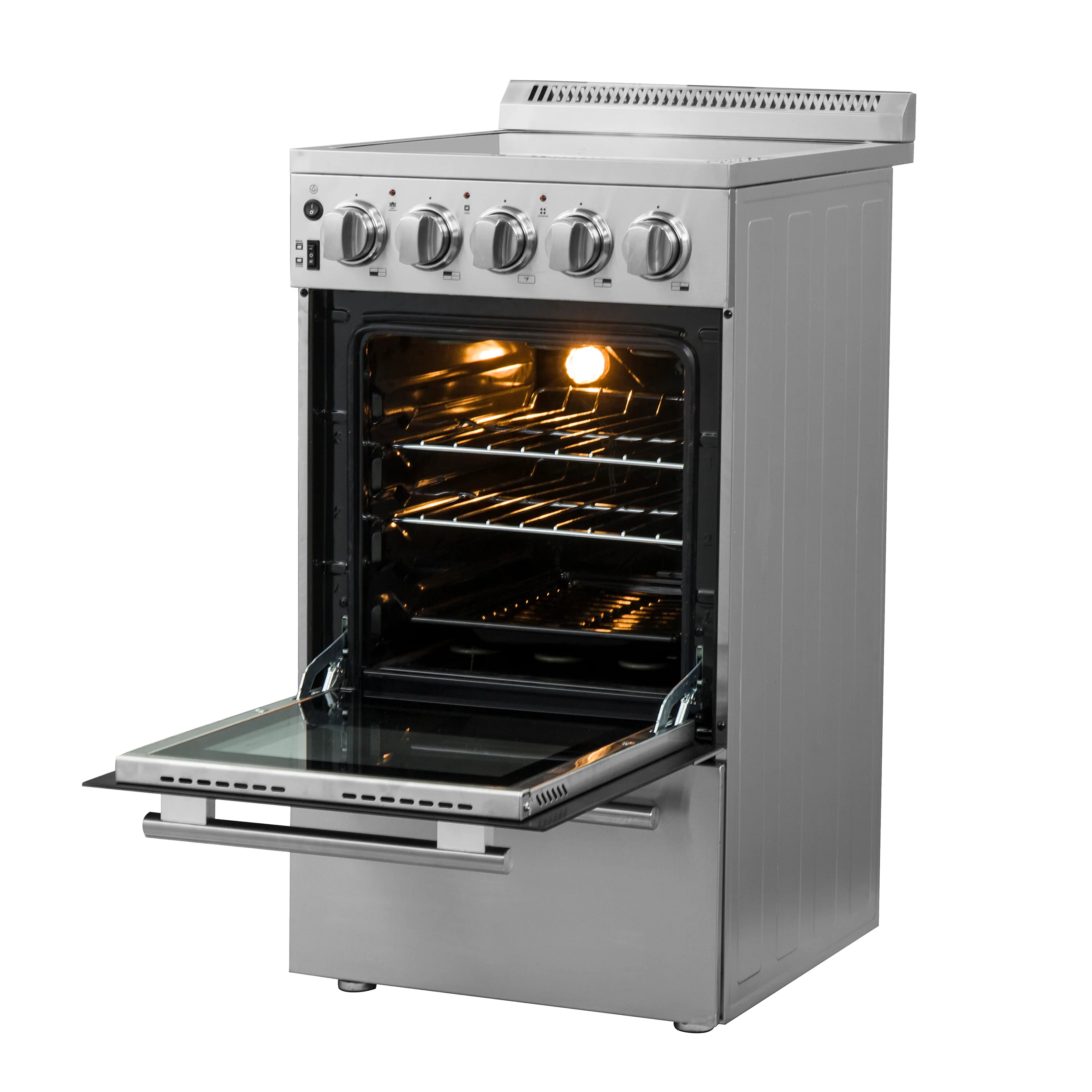 Forno Pallerano 20 Inch Freestanding Electric Range, Compact Design - Image 4