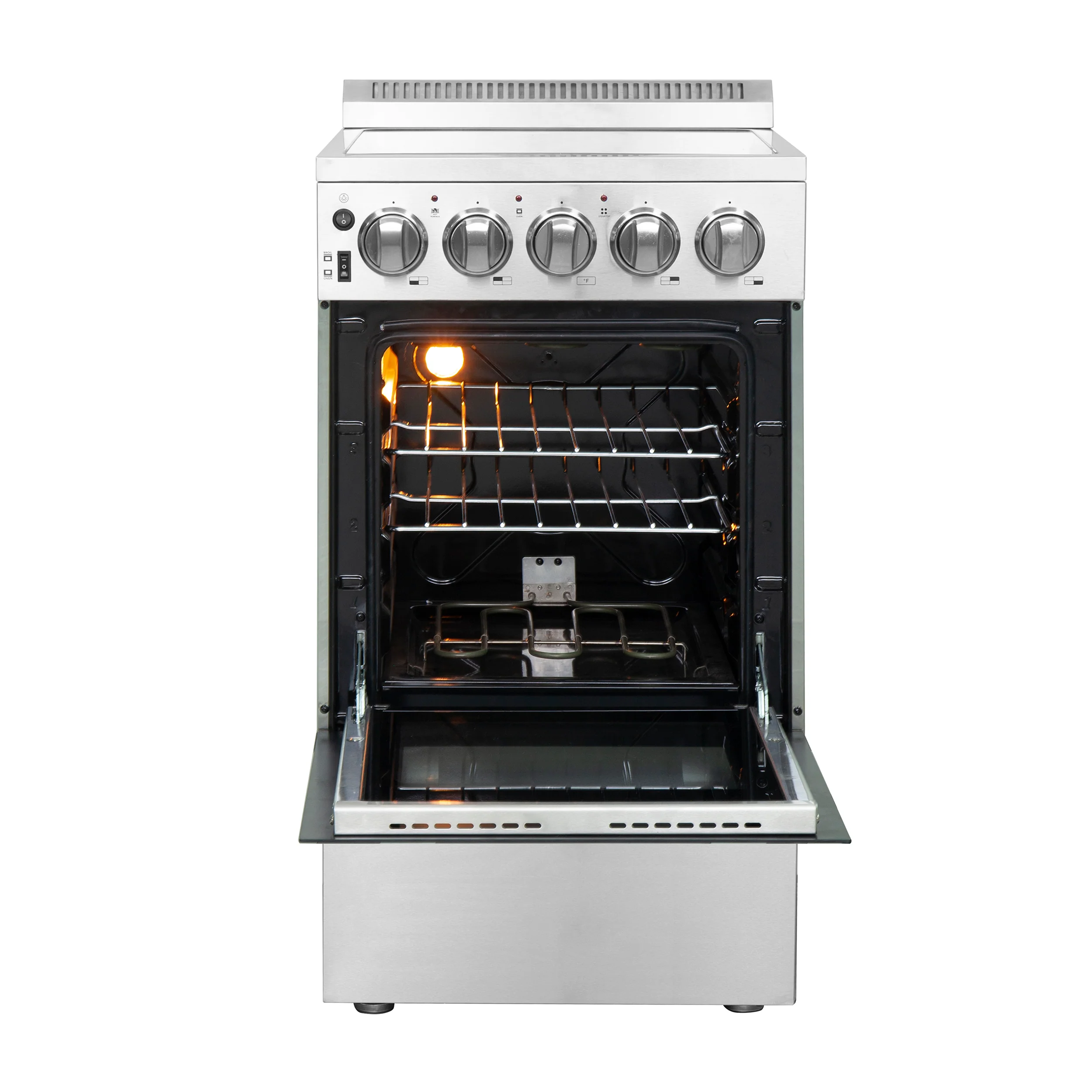 Forno Pallerano 20 Inch Freestanding Electric Range, Compact Design - Image 6