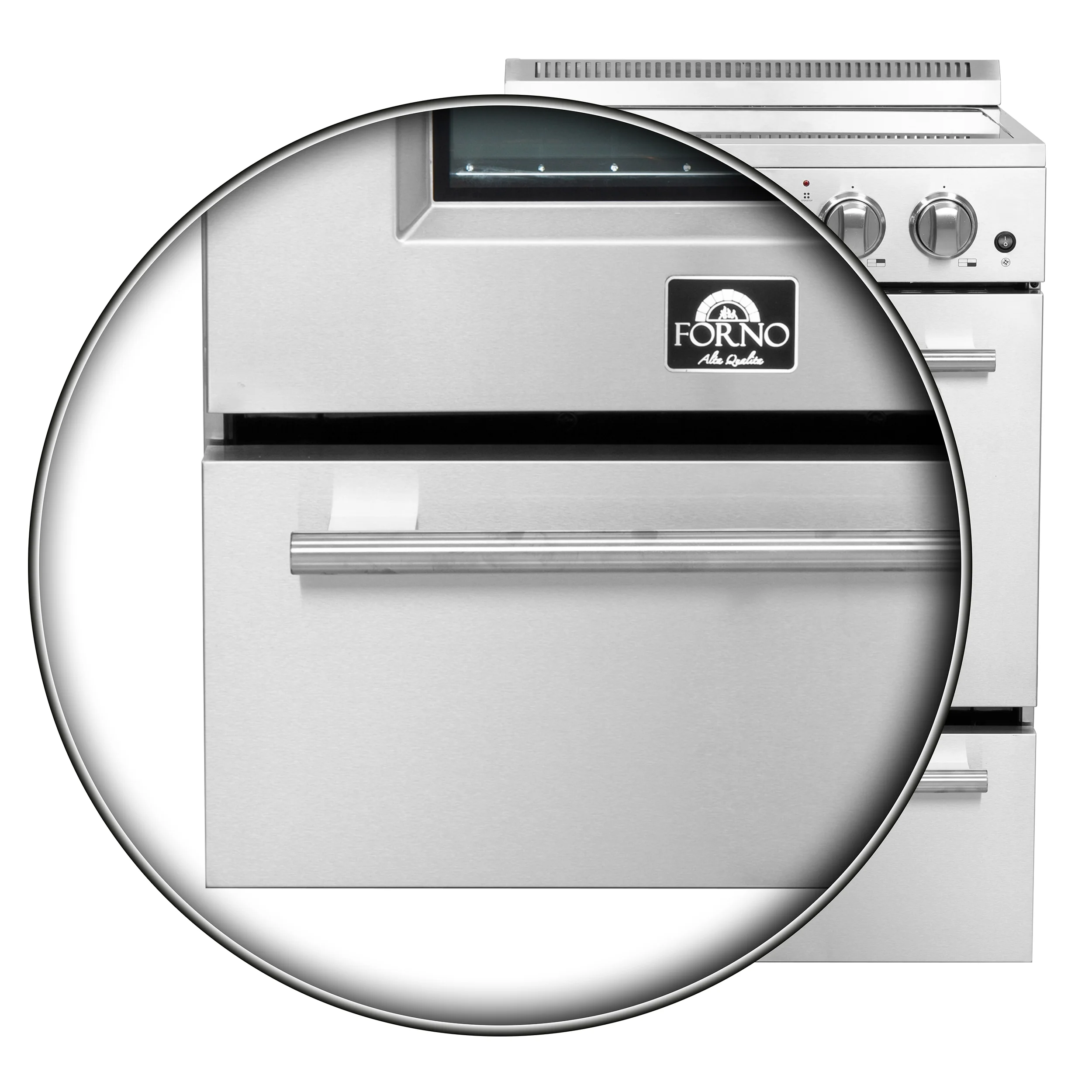 Forno Loiano 24 Inch Freestanding Electric Range Stainless Steel with Storage Drawer - Image 17