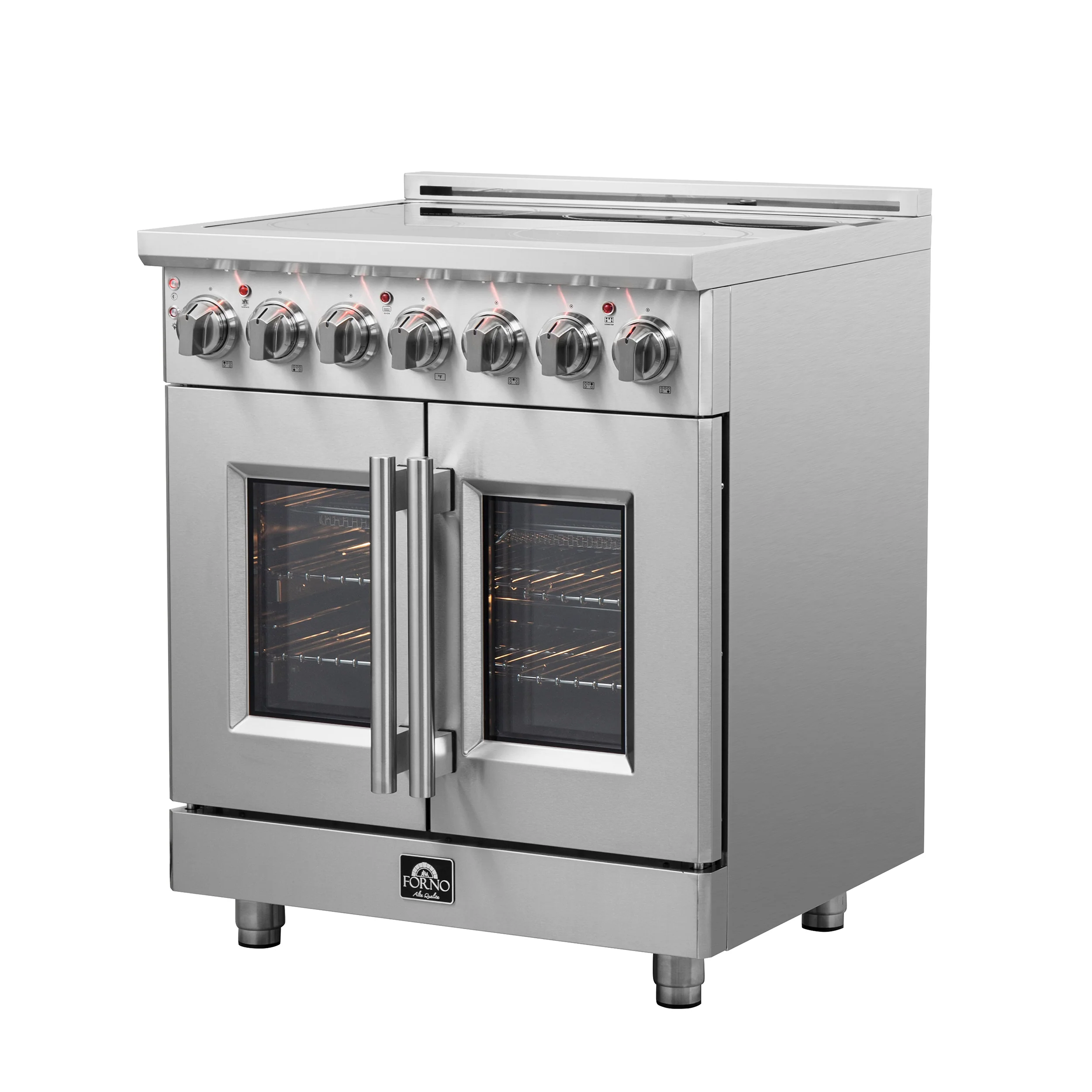 Forno Massimo 30-Inch Freestanding French Door Electric Range, True Convection Oven - Image 2