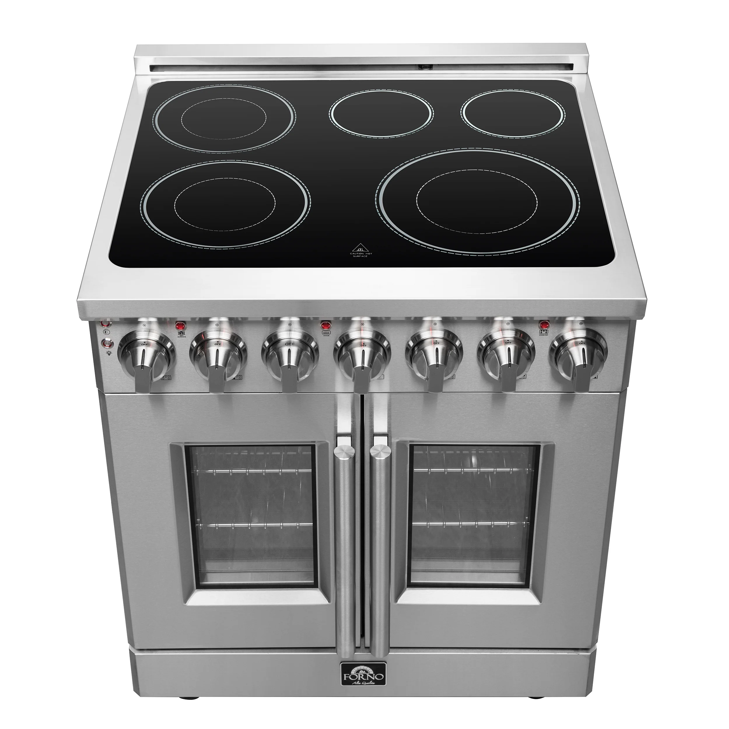 Forno Massimo 30-Inch Freestanding French Door Electric Range, True Convection Oven - Image 4