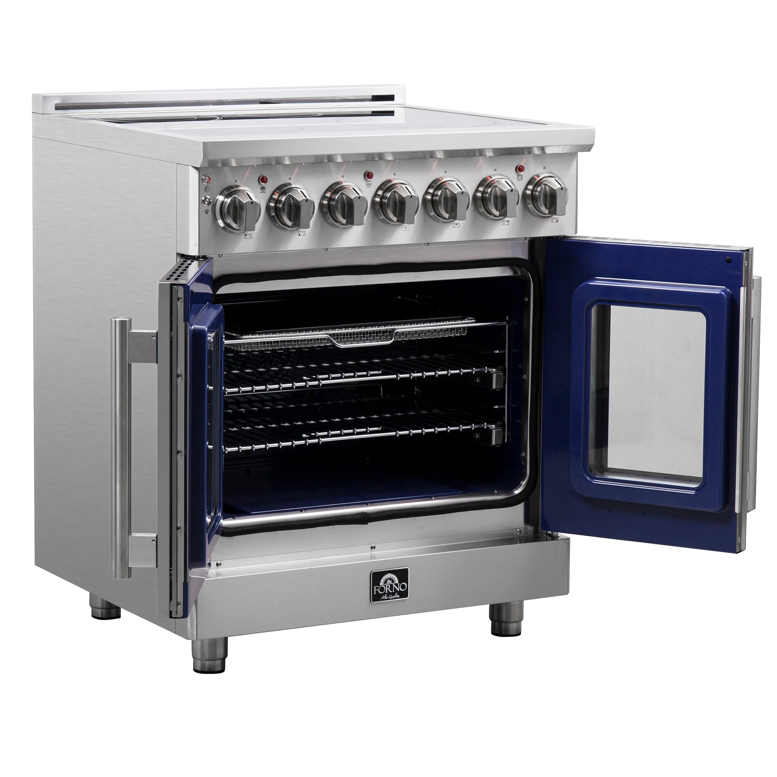 Forno Massimo 30-Inch Freestanding French Door Electric Range, True Convection Oven - Image 6