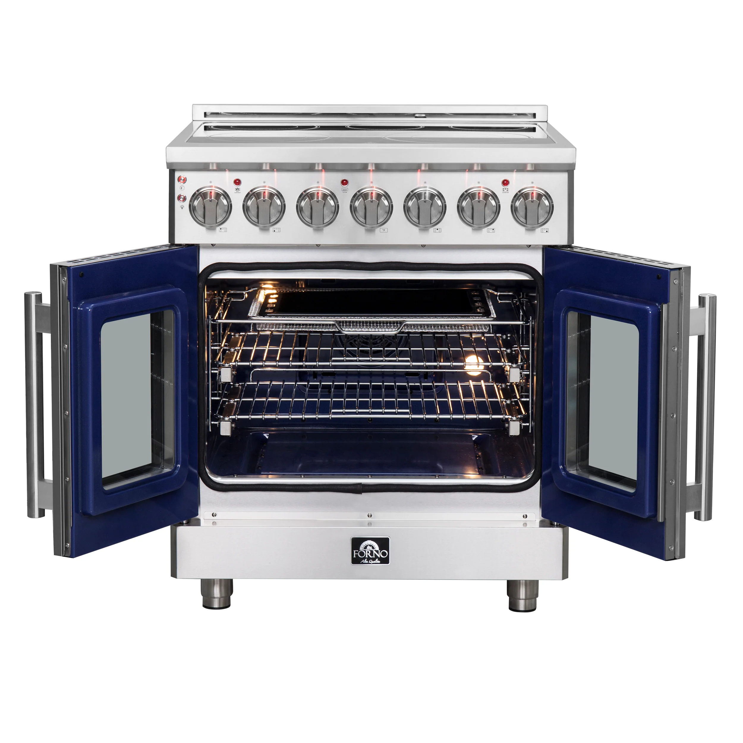 Forno Massimo 30-Inch Freestanding French Door Electric Range, True Convection Oven - Image 7