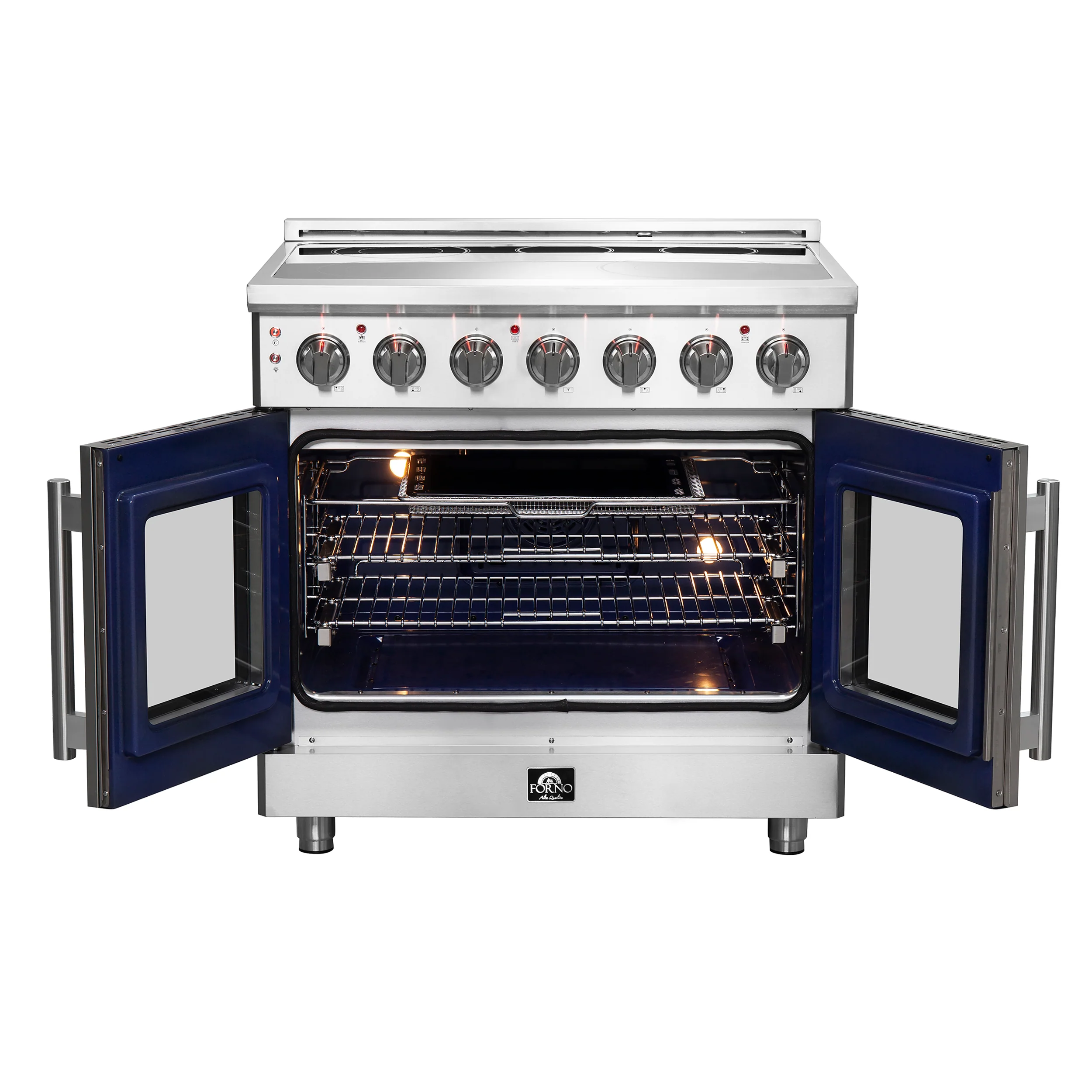 Forno Massimo 36-Inch Freestanding French Door Electric Range, True Convection Oven - Image 6