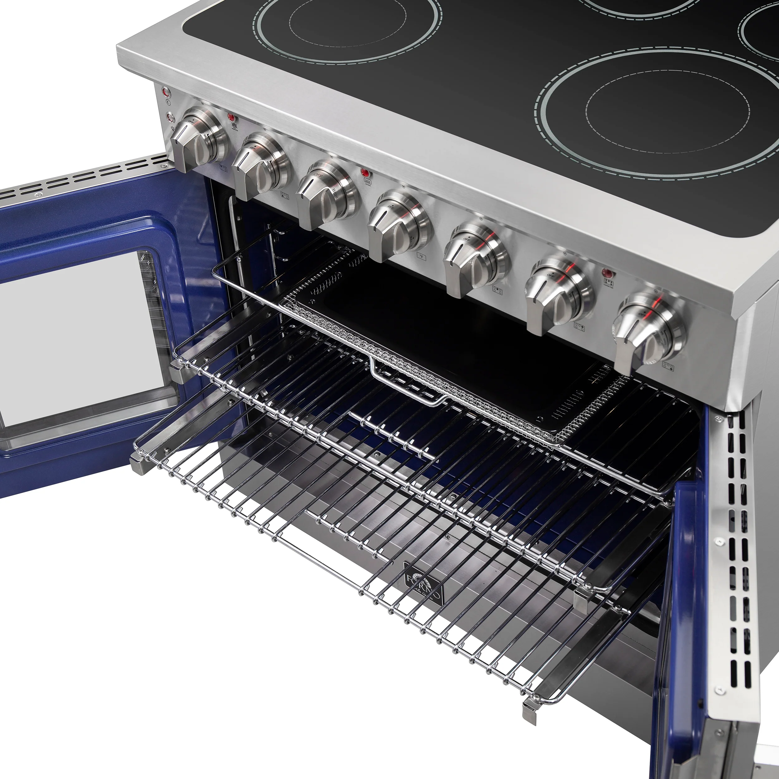 Forno Massimo 36-Inch Freestanding French Door Electric Range, True Convection Oven - Image 7