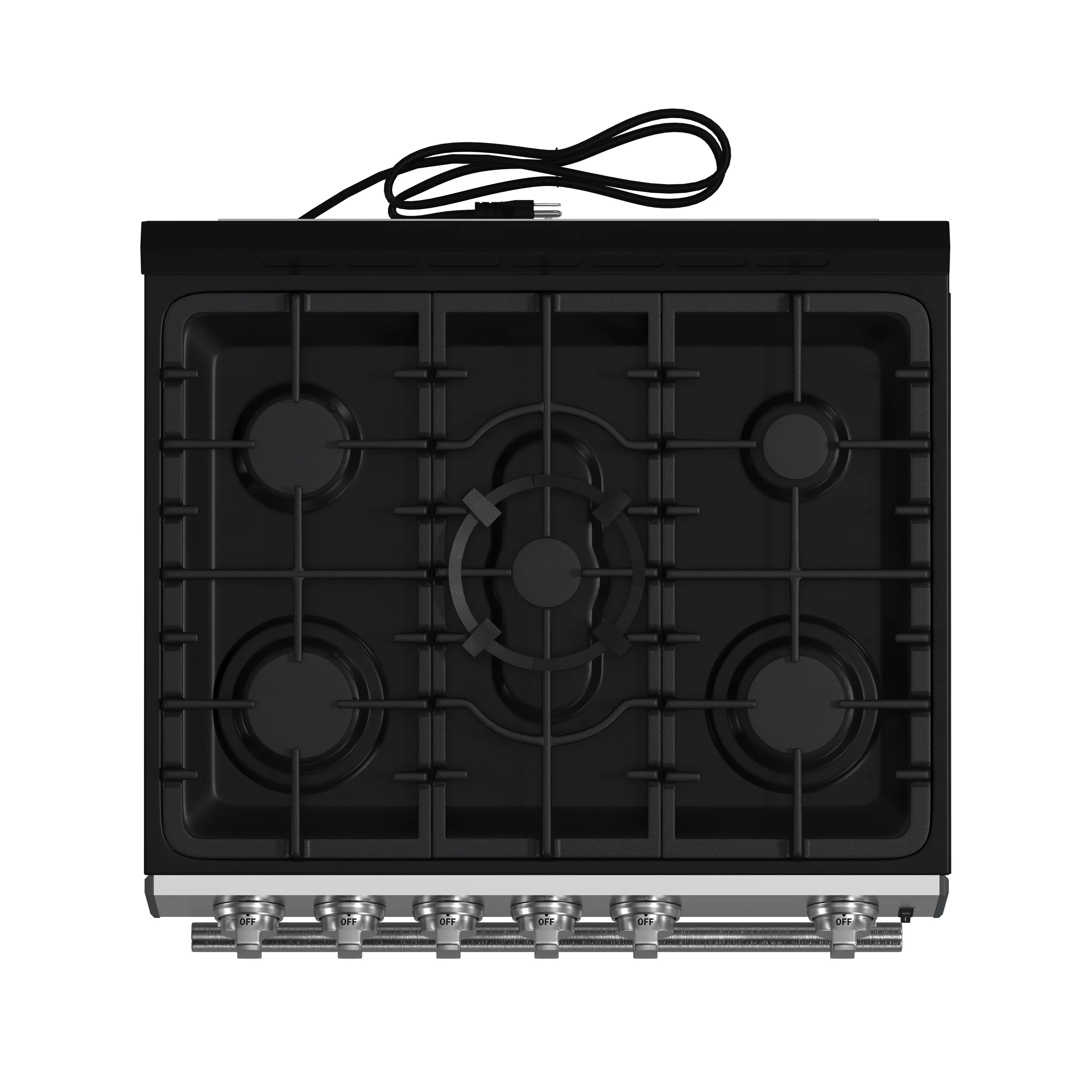 Forno Leonardo 30-Inch Stainless Steel Gas Range, 5 Sealed Burners (Totaling 39,500 BTU), 5 cu.ft. Convection Oven, Continuous Cast Iron Grates, Black Enamel Interior, Auto Re-Ignition, LP Conversion Kit Included - Image 5