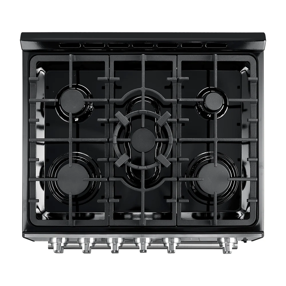 Forno Leonardo Espresso 30-Inch Black Gas Range, 5 Burners, 39,500 BTU, 5 cu.ft Convection Oven - Image 17