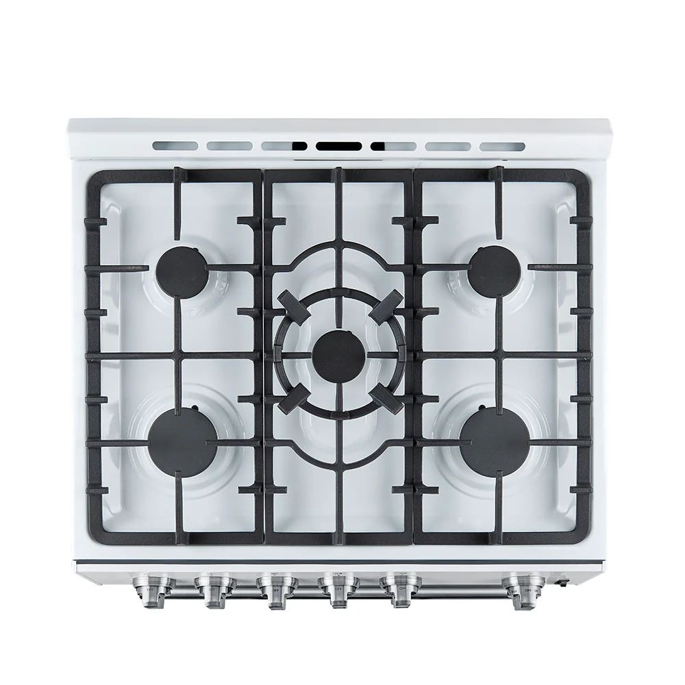 Forno Leonardo Espresso 30-Inch White Gas Range, 5 Burners, 39,500 BTU, 5 cu.ft Convection Oven - Image 10