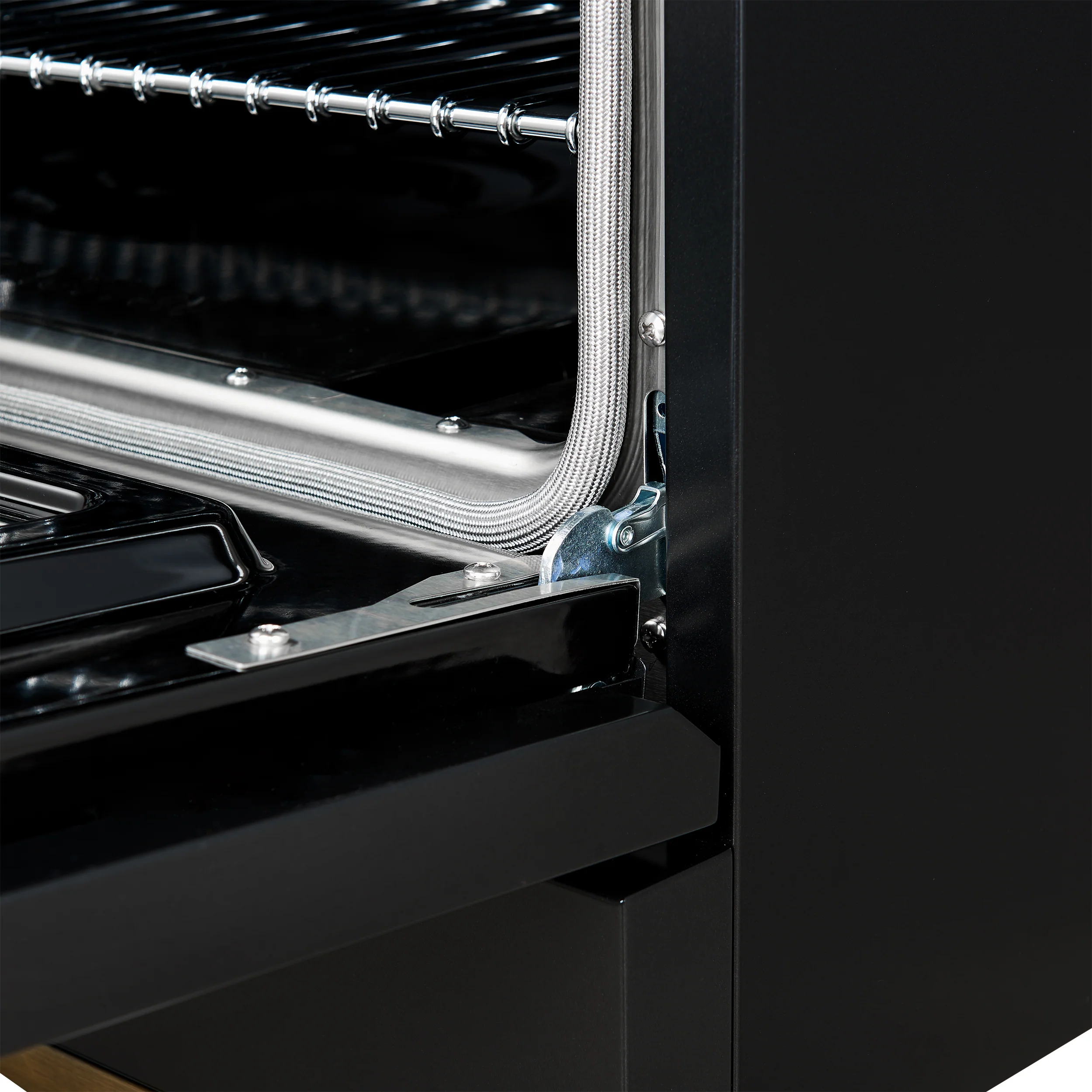 Forno Antico 36-inch Dual Fuel Range, Black and Antique Brass, 6 Burners, 4.5 cu.ft. Convection Oven - Image 6