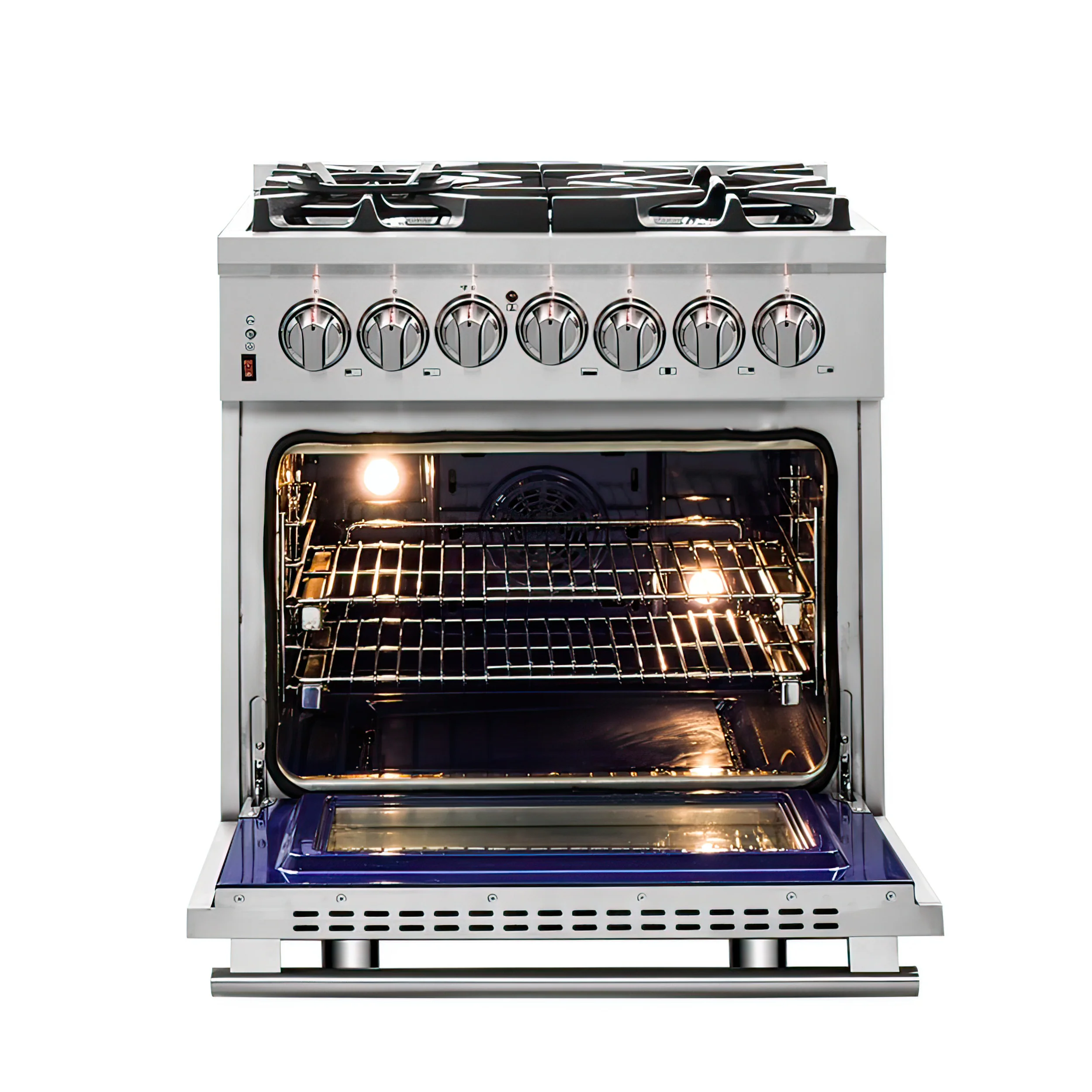 Forno Massimo 30-Inch Freestanding Dual Fuel Range, 4 Burners, Double Convection Ovens - Image 4
